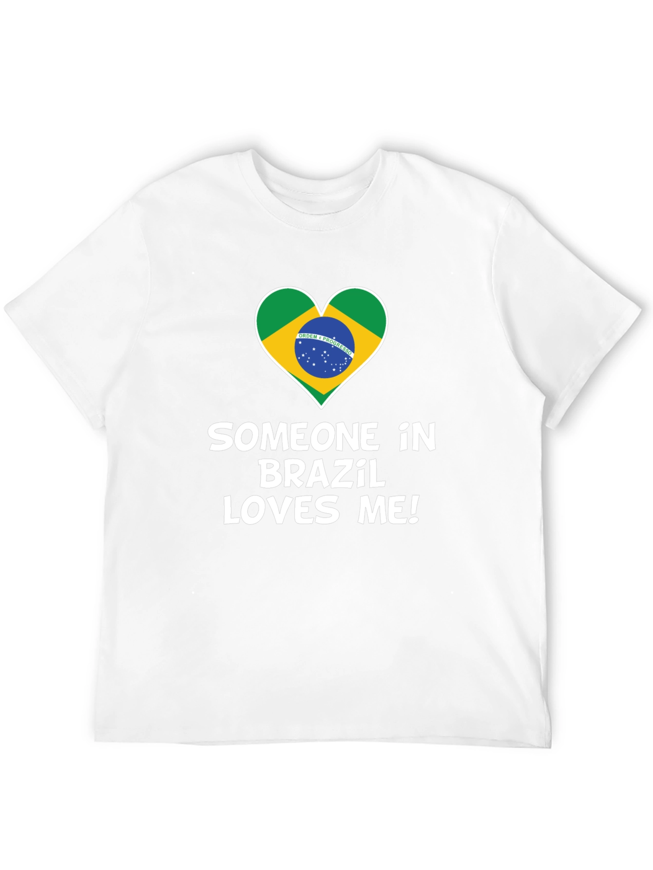 Brazil Love T-Shirt - Graphic Heart Tee