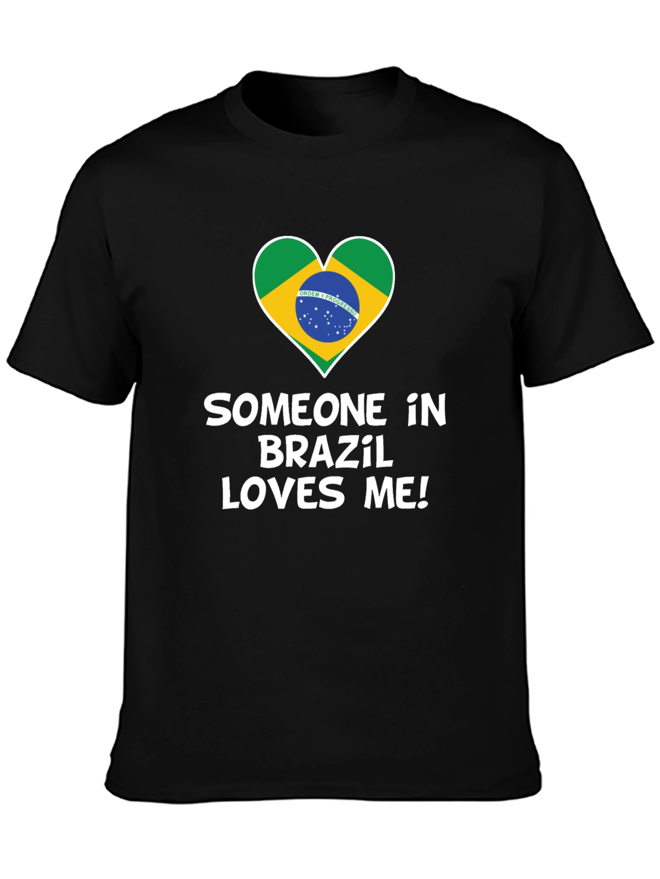 Brazil Love T-Shirt - Graphic Heart Tee