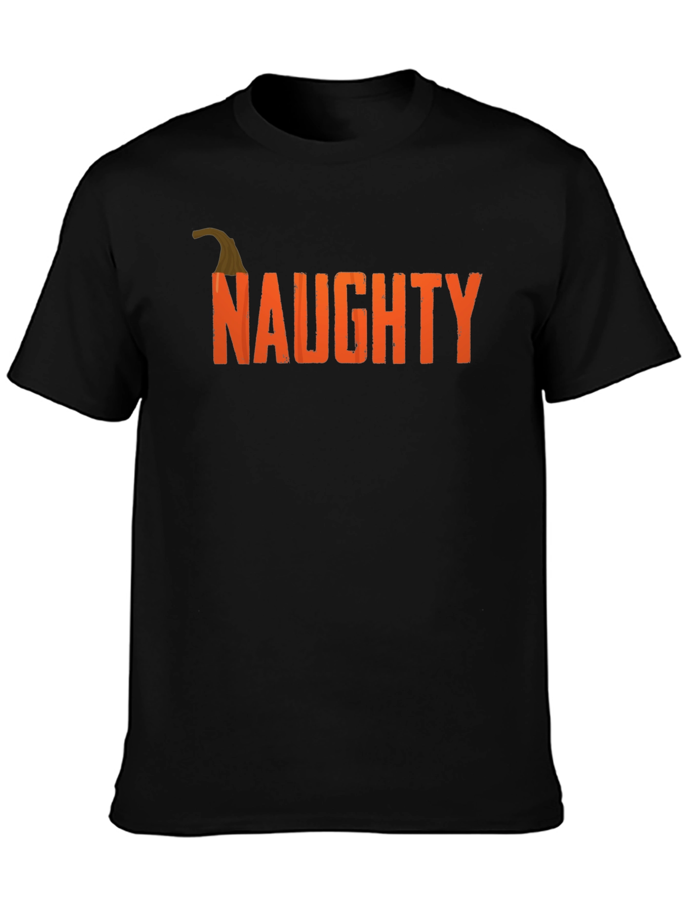 Naughty Pumpkin Halloween T-Shirt - Mens