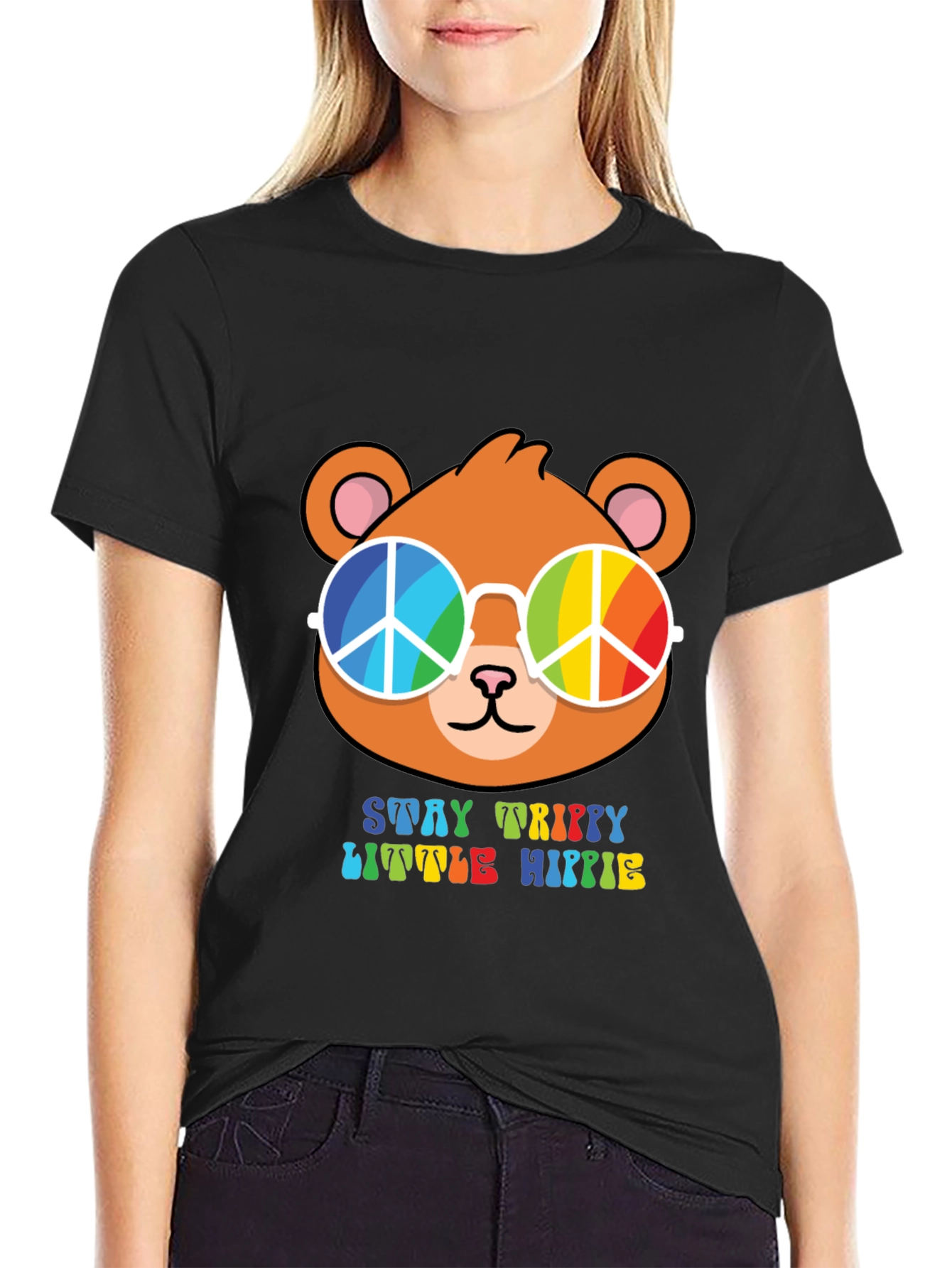 Stay Trippy Little Hippie Bear T-Shirt