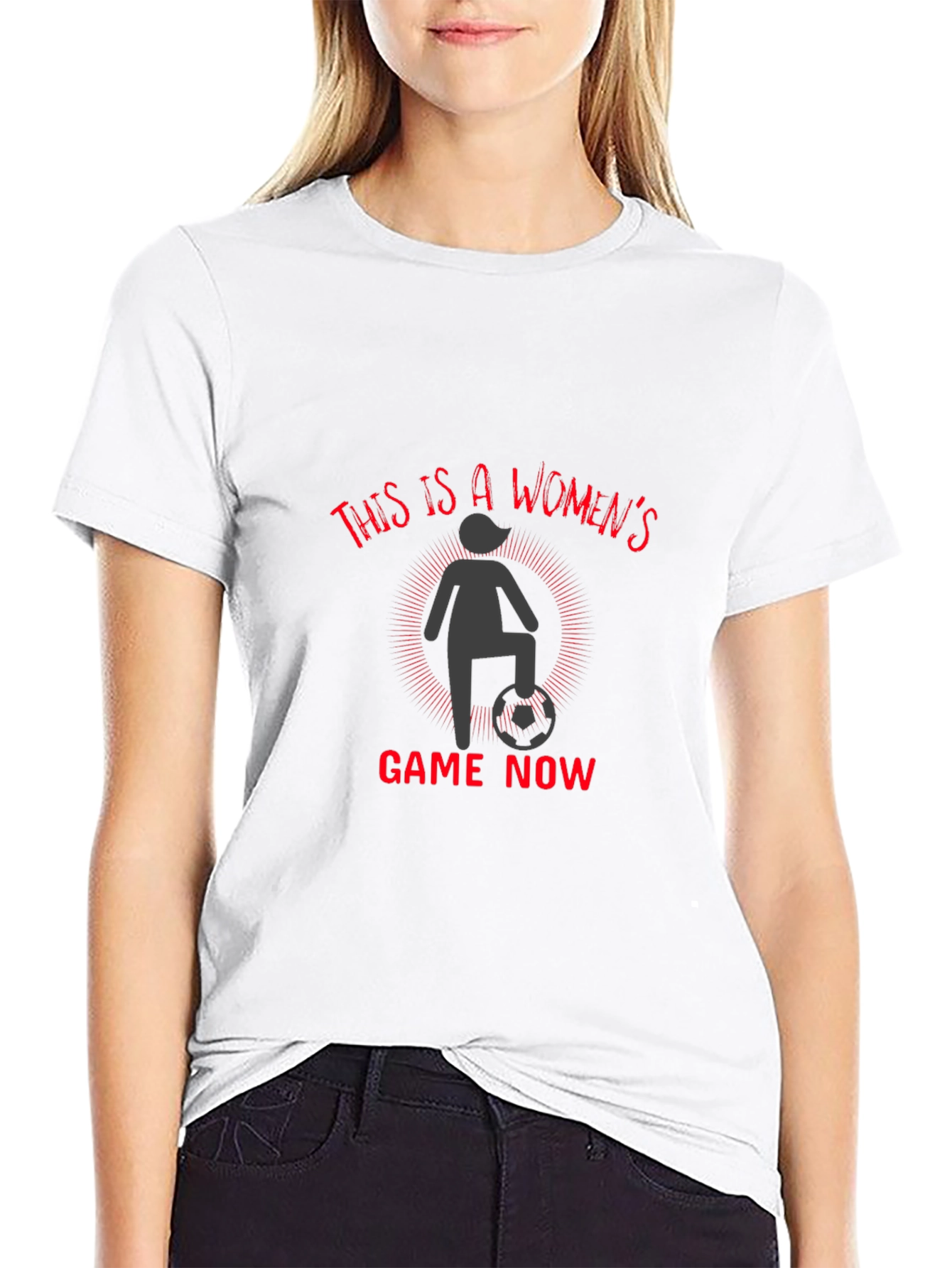 Womens Soccer Tee - Game On!
