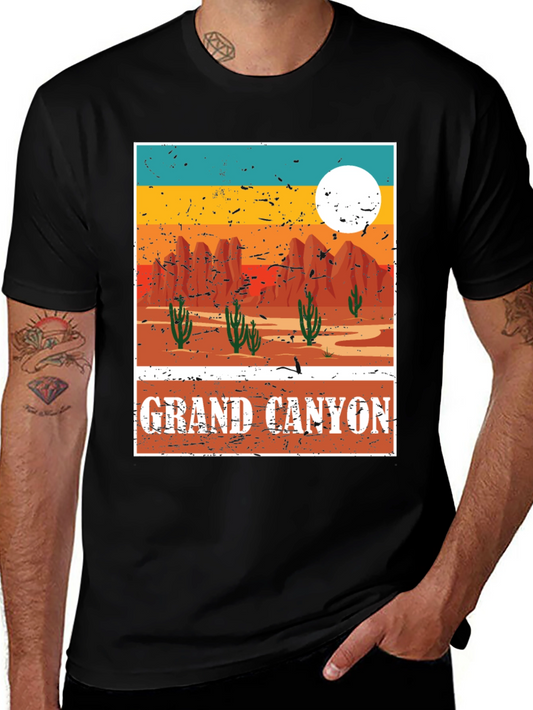 Grand Canyon Graphic Tee - Vintage Style Desert T-Shirt