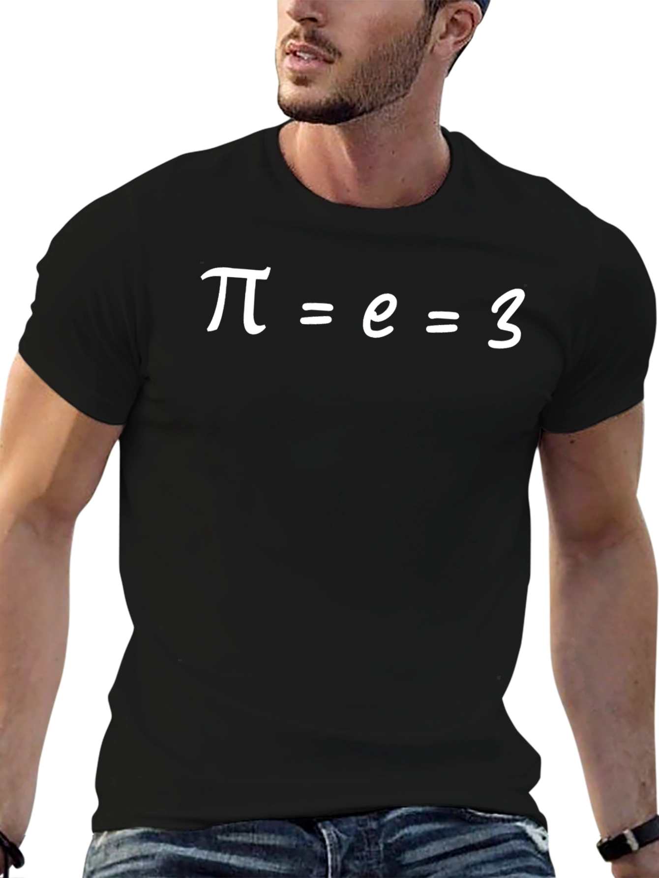 Humorous Pi Equals E Equals 3 Graphic Tee