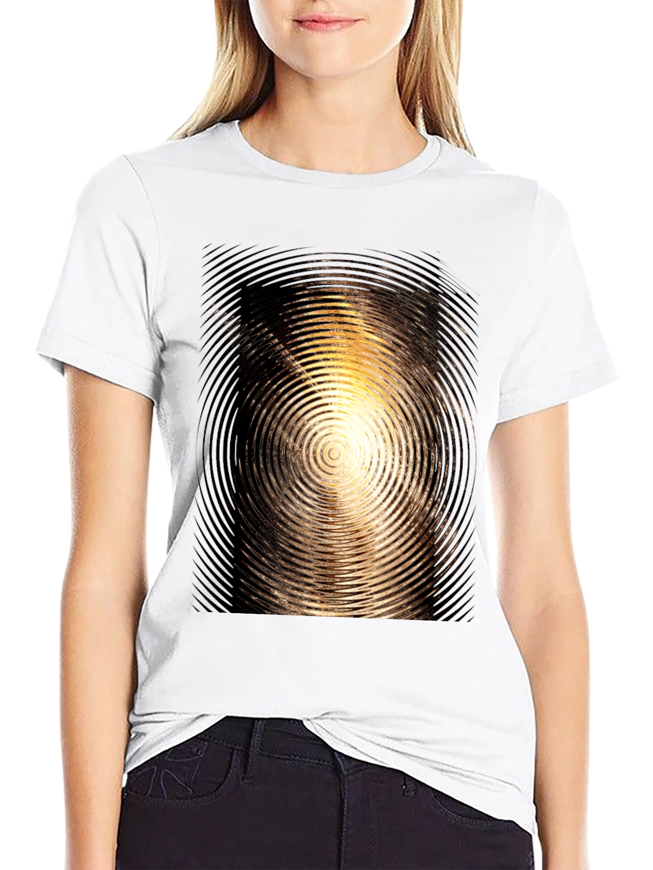 Swirl Graphic Mens Black T-Shirt