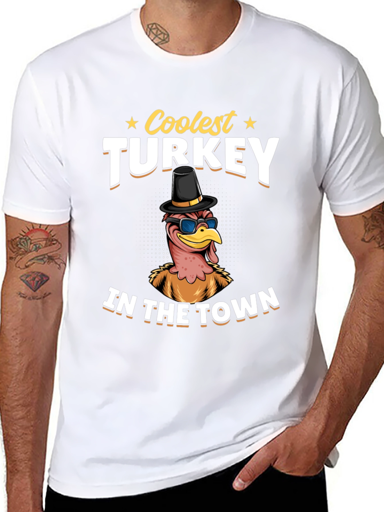 Coolest Turkey in Town Graphic T-Shirt