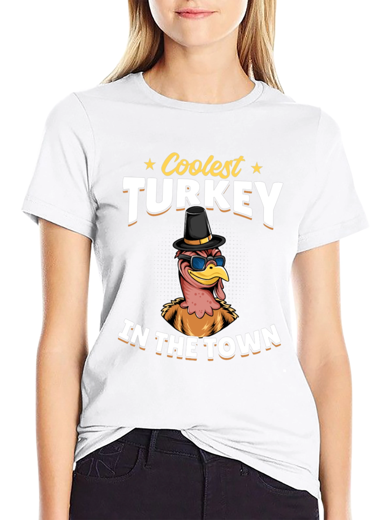 Coolest Turkey in Town Graphic T-Shirt
