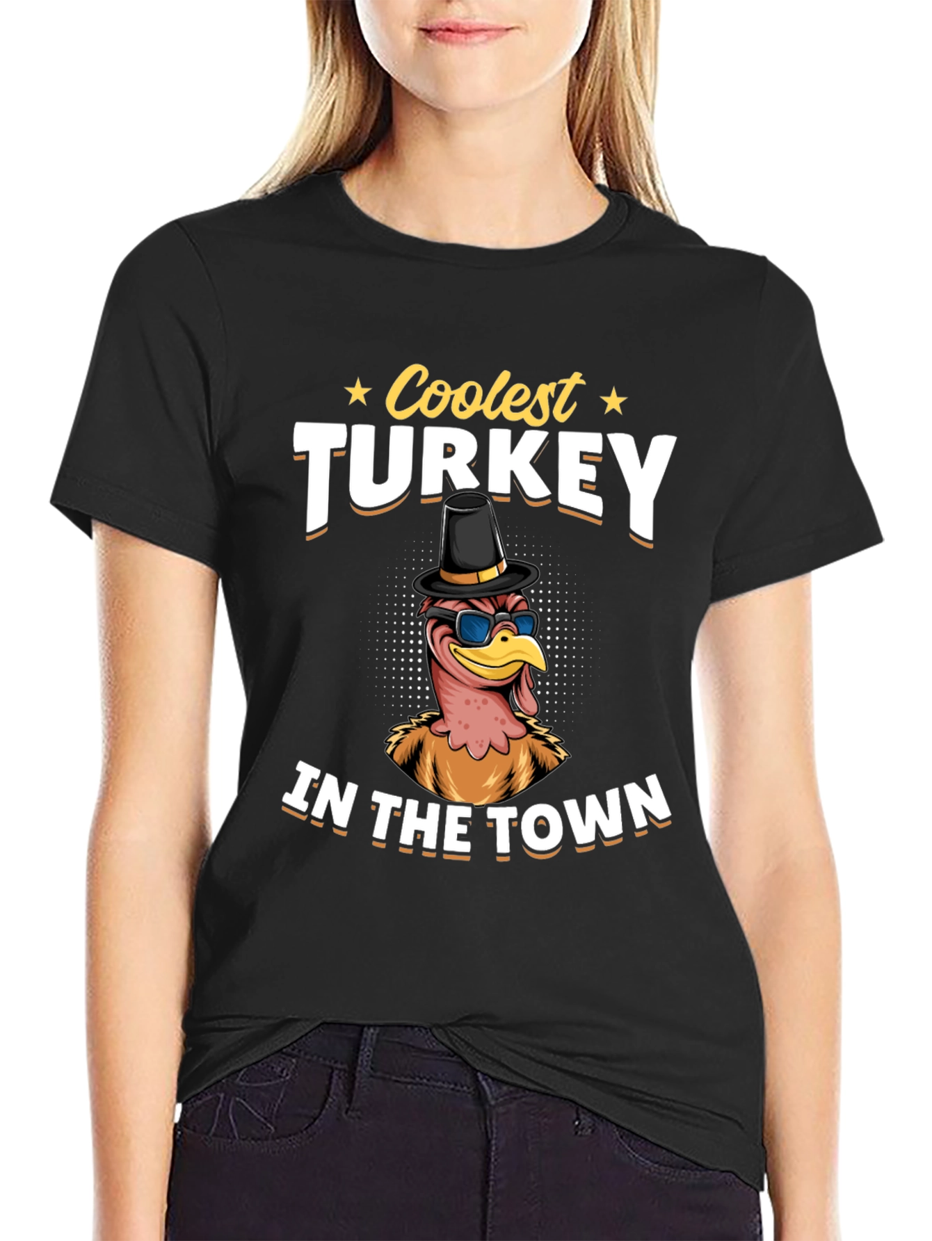 Coolest Turkey in Town Graphic T-Shirt