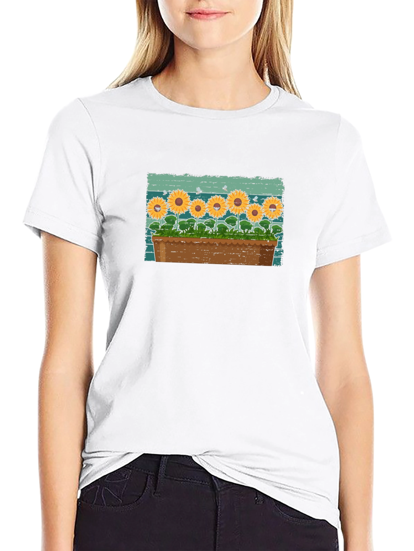 Sunflower Pot Graphic Tee