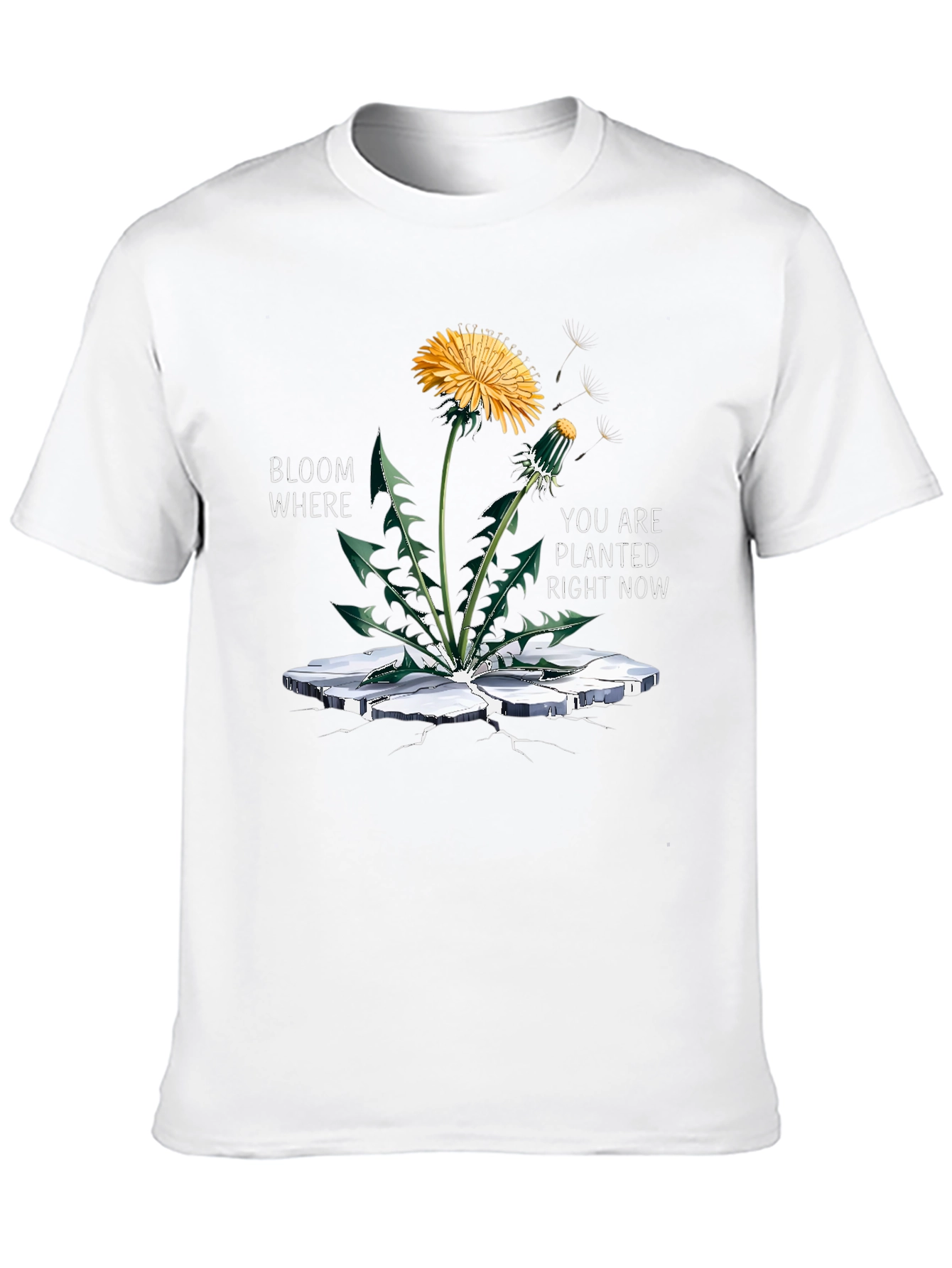 Bloom Where Planted Black Graphic Tee