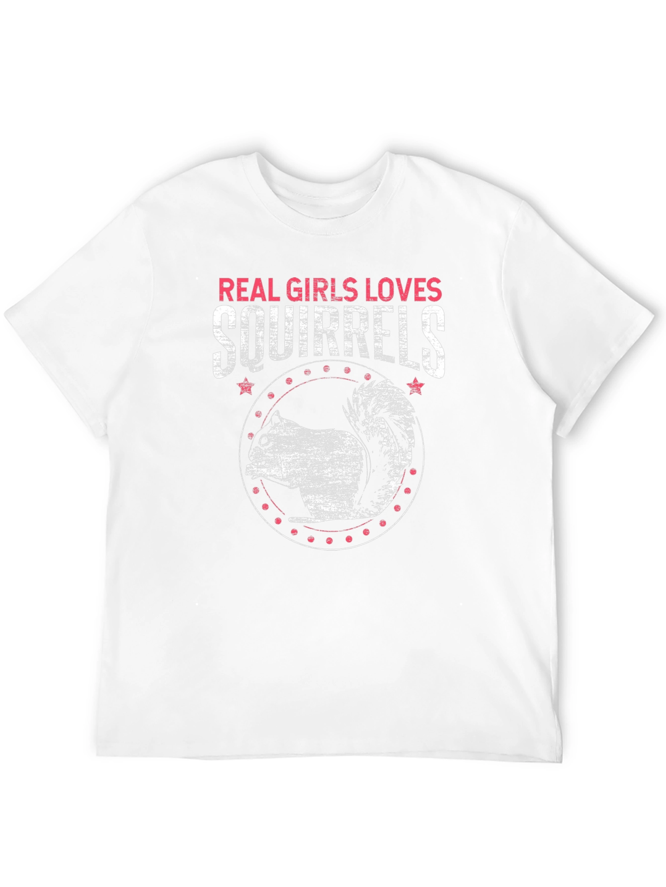 Real Girls Love Squirrels Black T-Shirt