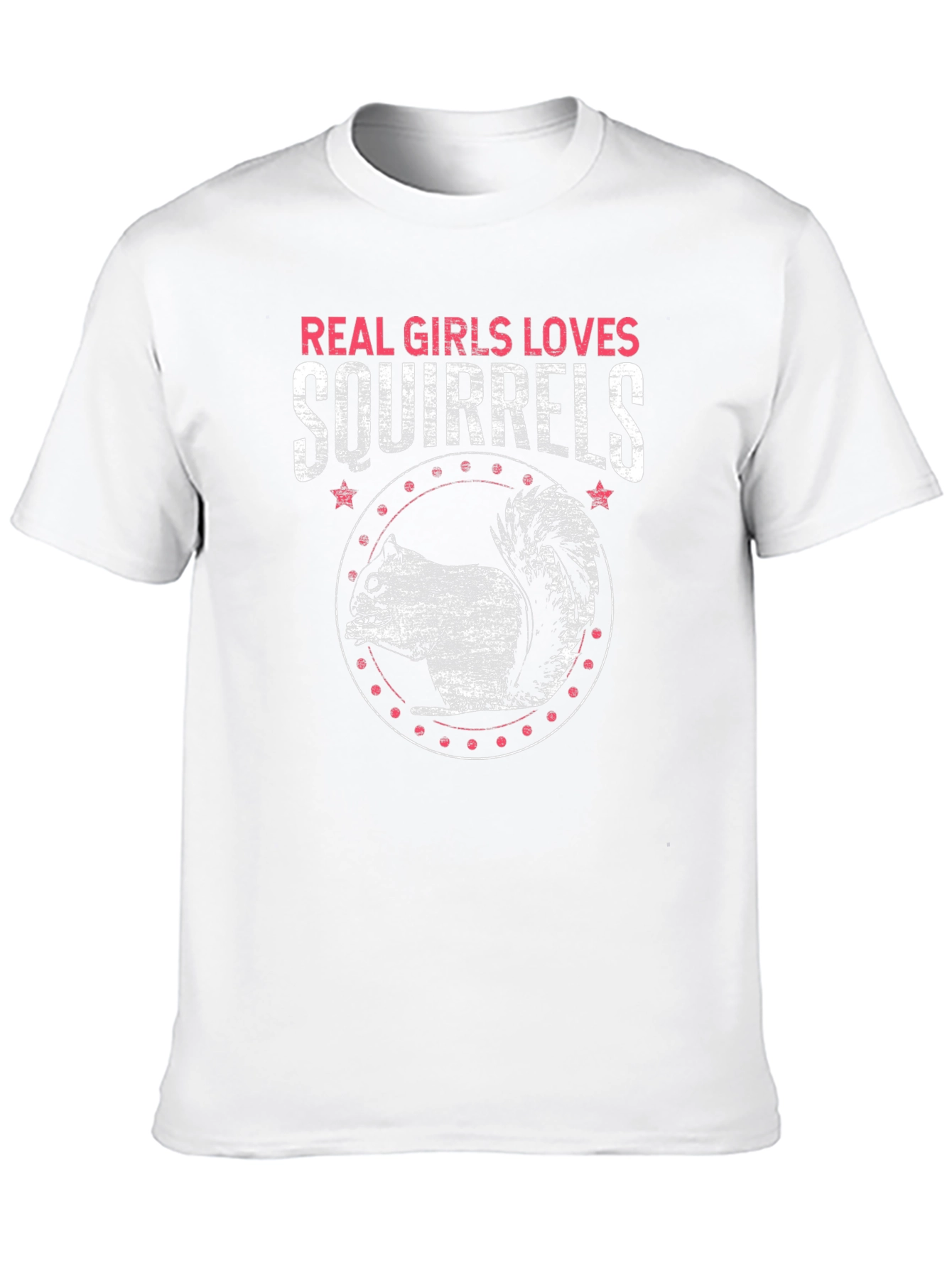 Real Girls Love Squirrels Black T-Shirt