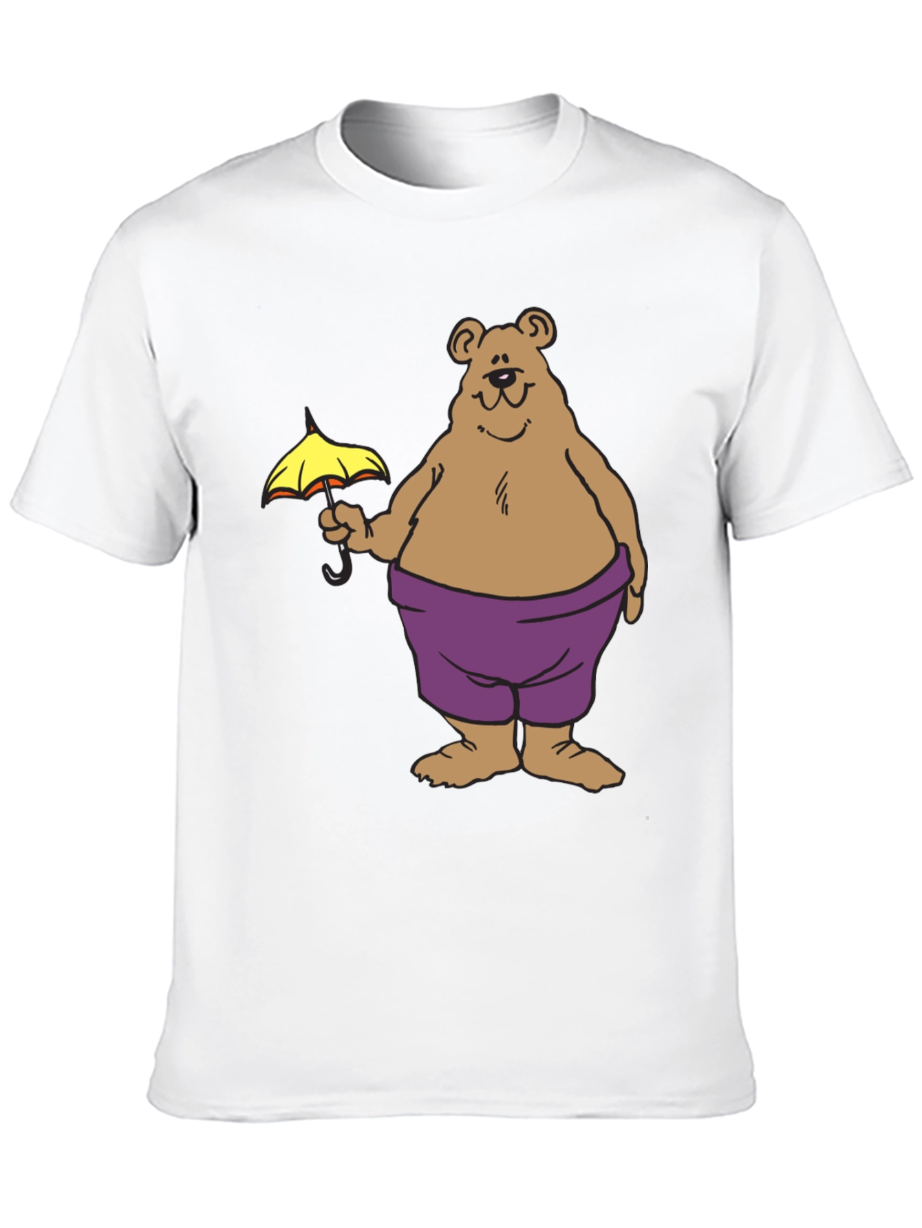 Bear with Umbrella Graphic T-Shirt