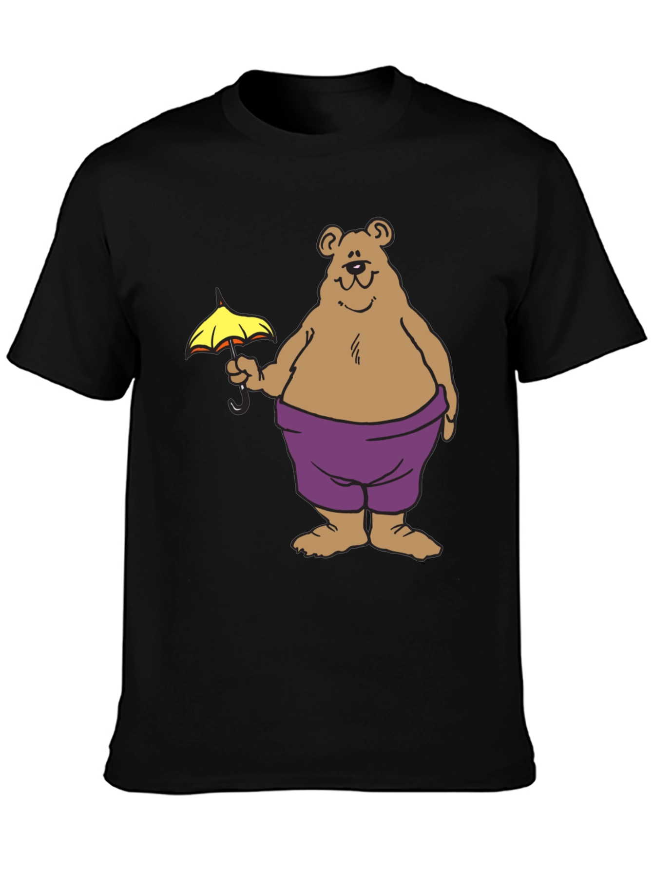 Bear with Umbrella Graphic T-Shirt
