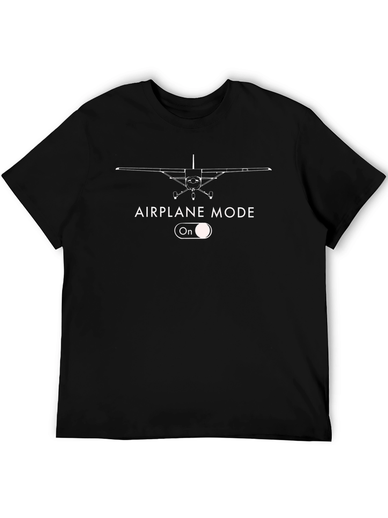 Airplane Mode On Black Graphic Tee