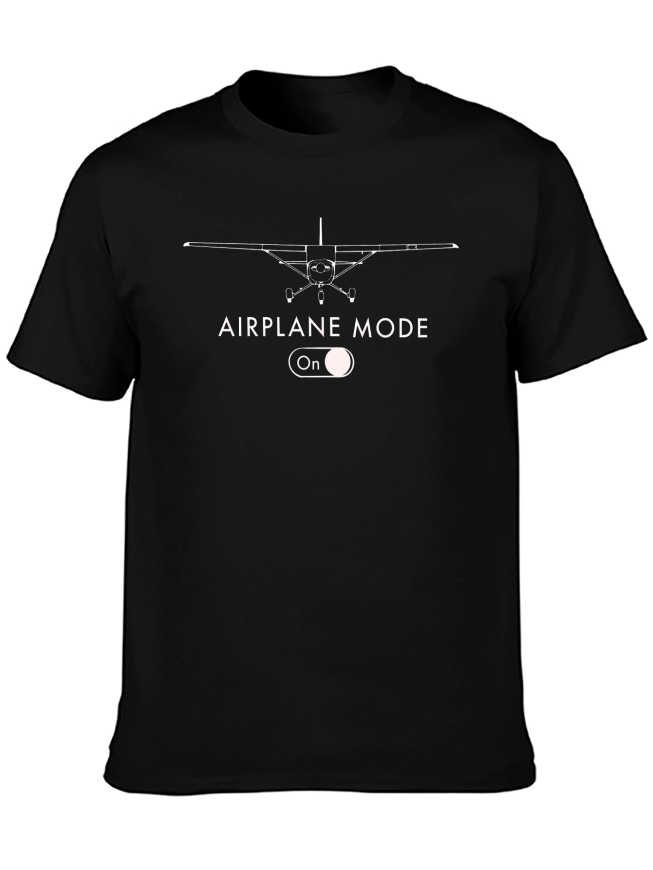 Airplane Mode On Black Graphic Tee