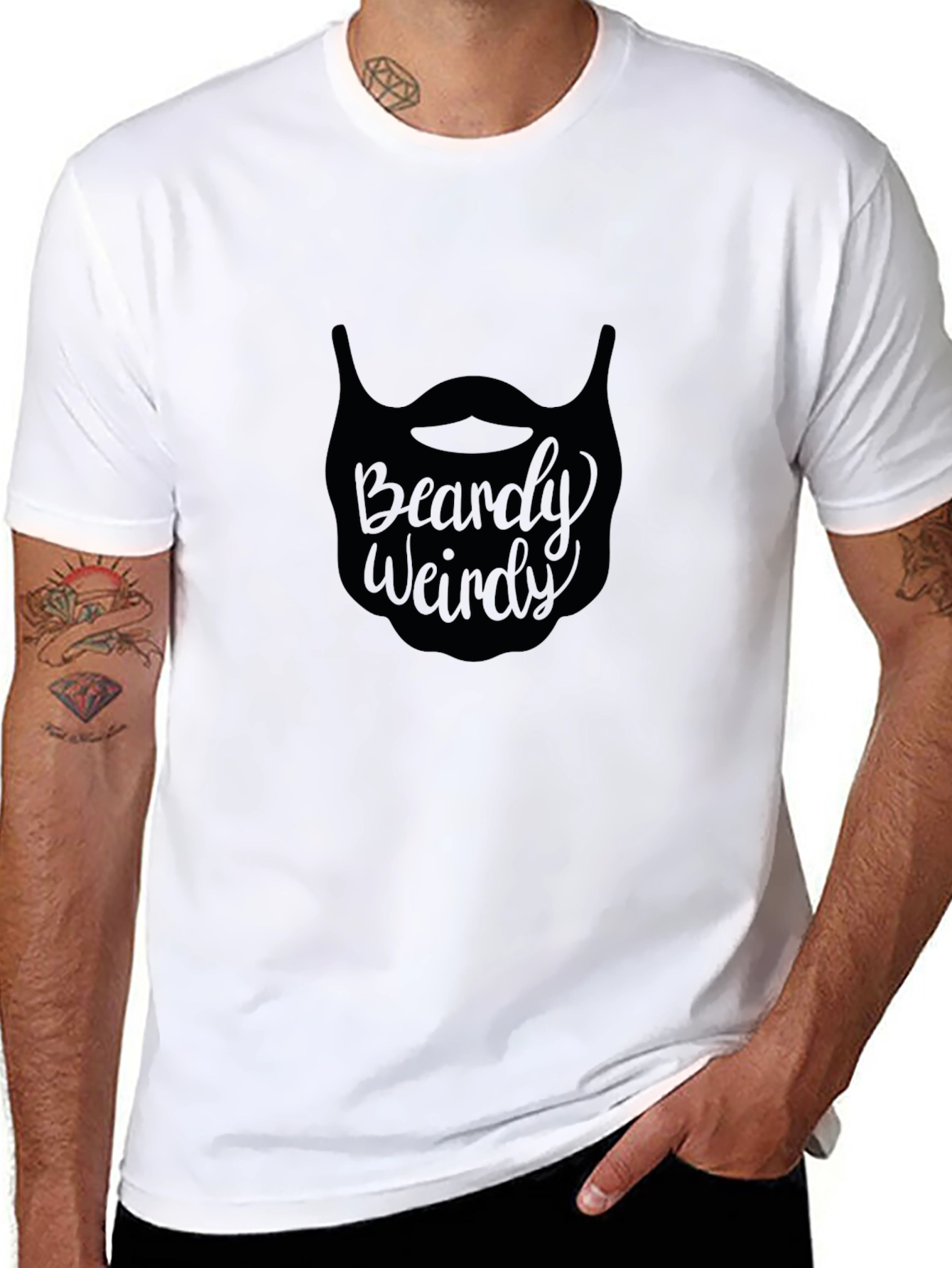 Beardy Weirdy Black Graphic Tee - Mens
