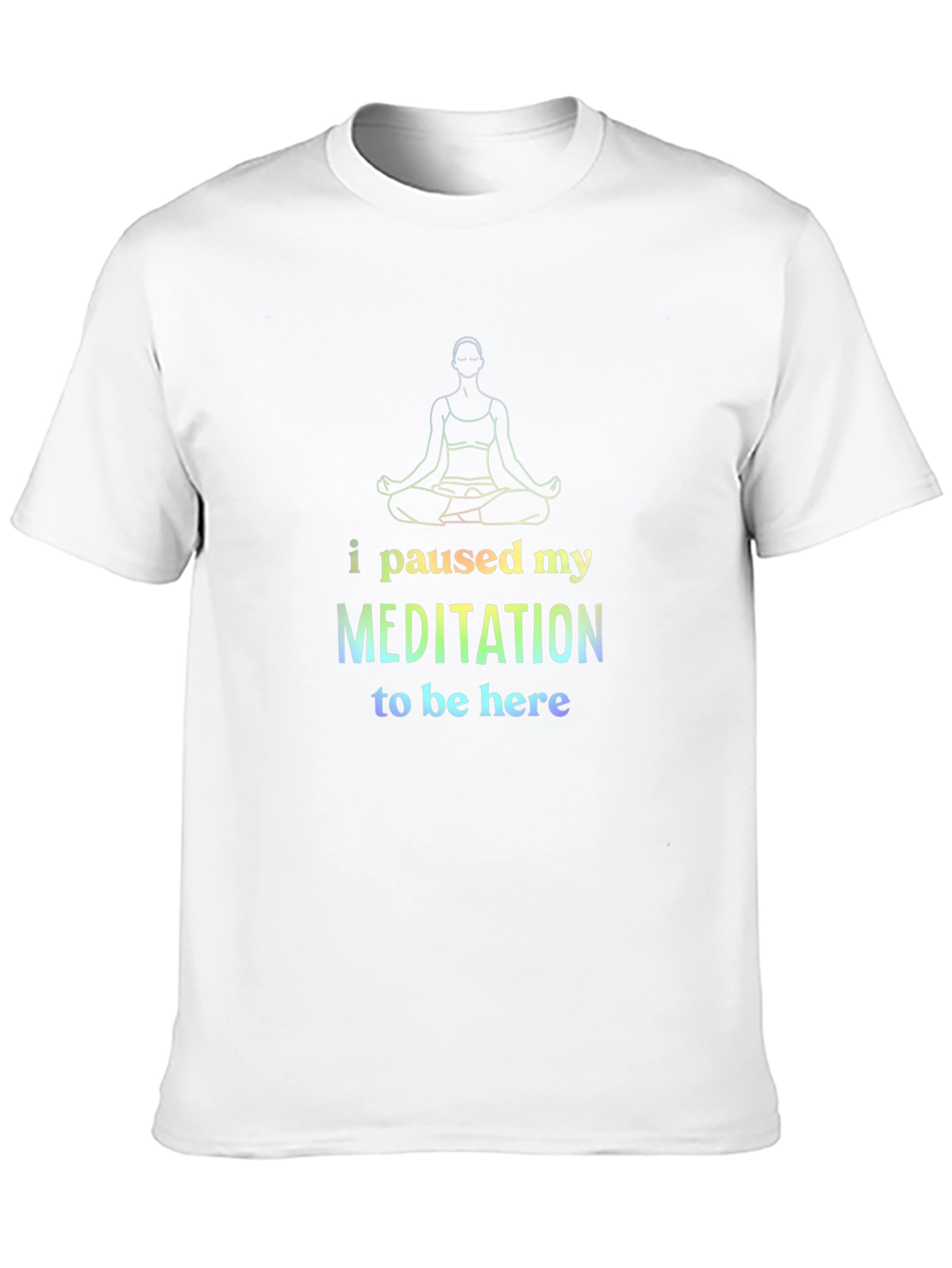 Meditate Black Cotton Tee: I Paused My Meditation