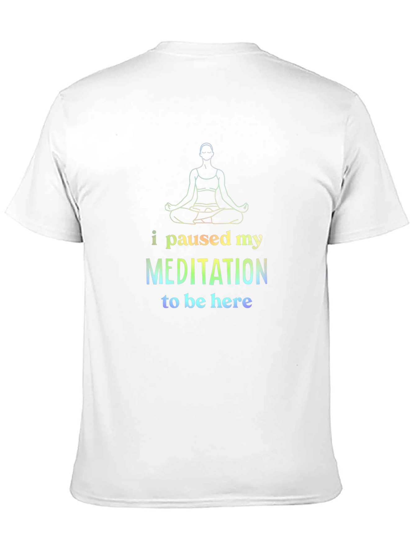 Meditate Black Cotton Tee: I Paused My Meditation