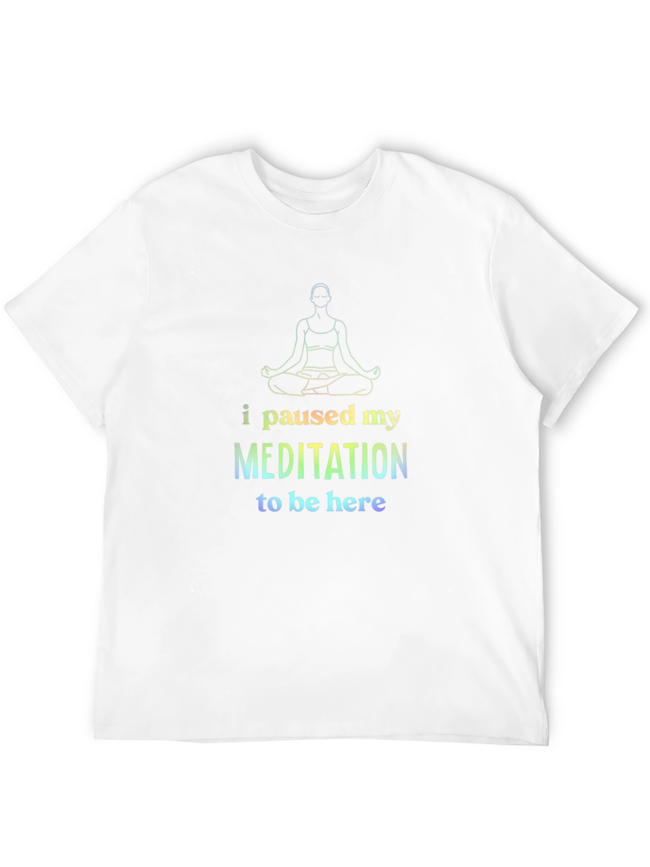 Meditate Black Cotton Tee: I Paused My Meditation