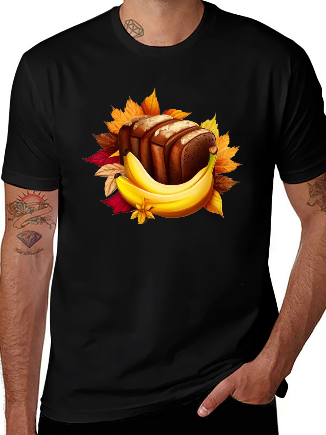 Banana Bread Graphic Tee - Foodie T-Shirt