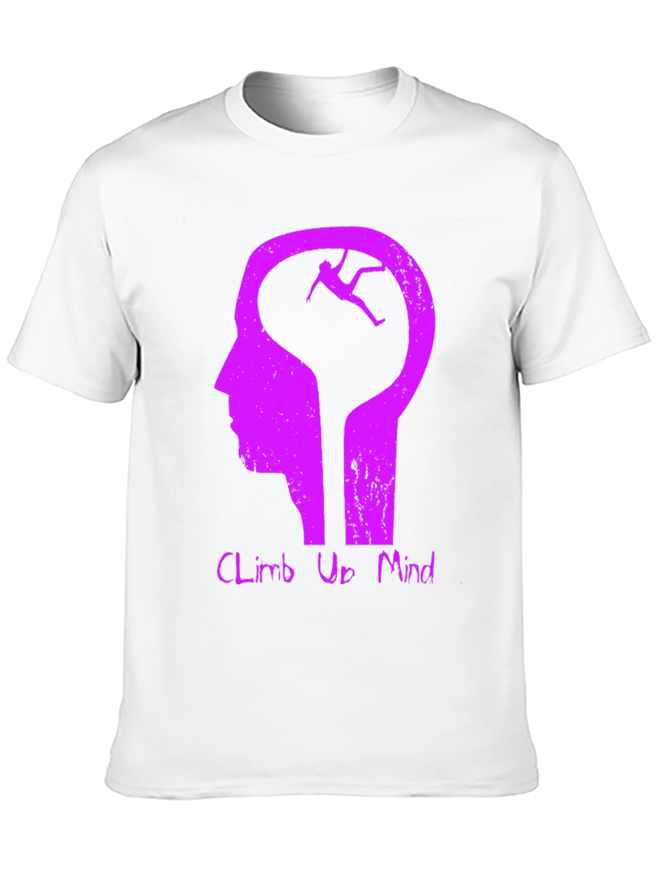 Climb Up Mind Graphic Tee - Black Cotton Blend