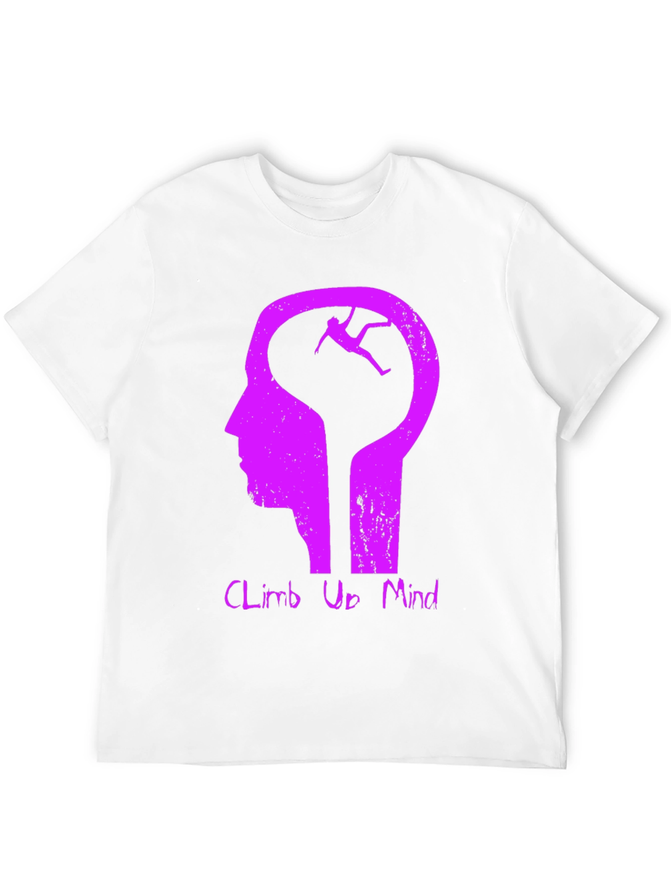 Climb Up Mind Graphic Tee - Black Cotton Blend