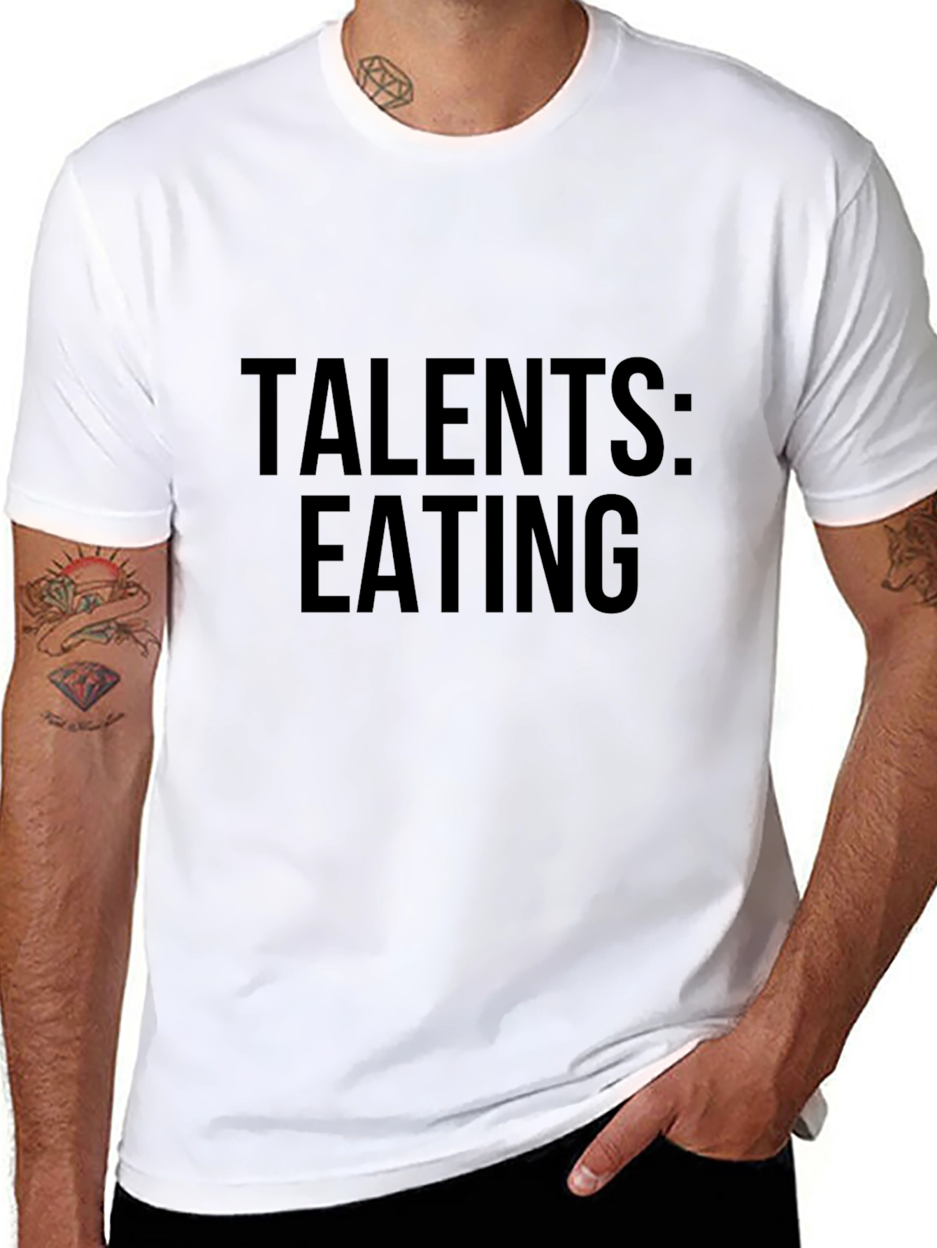Talents Eating Black T-Shirt - Funny Foodie Tee
