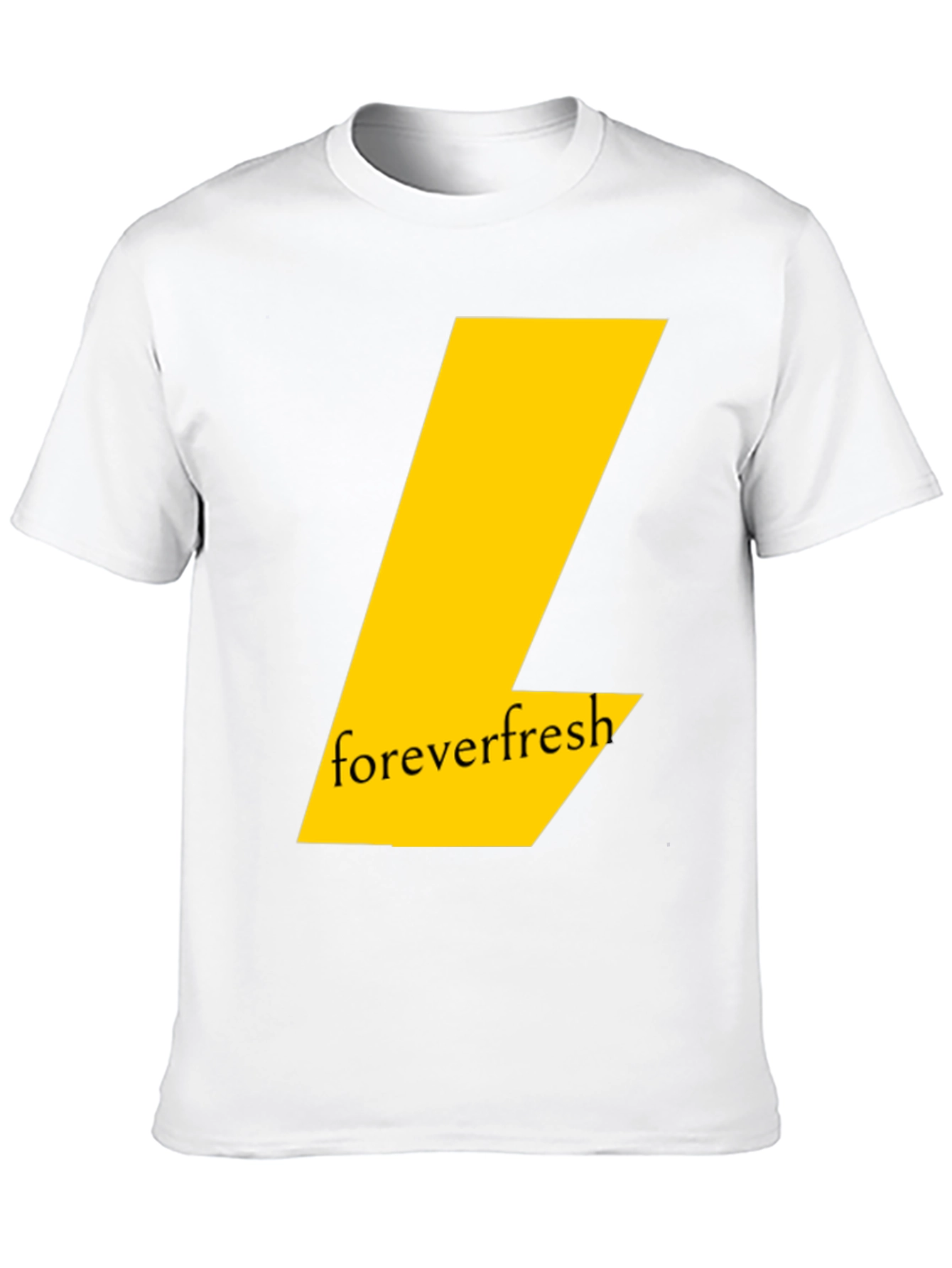Forever Fresh Black T-Shirt: Modern Graphic Tee