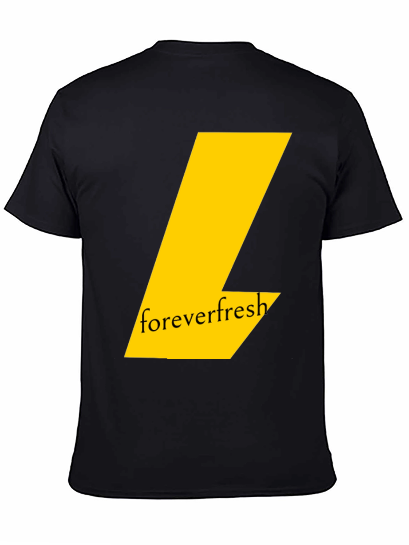 Forever Fresh Black T-Shirt: Modern Graphic Tee
