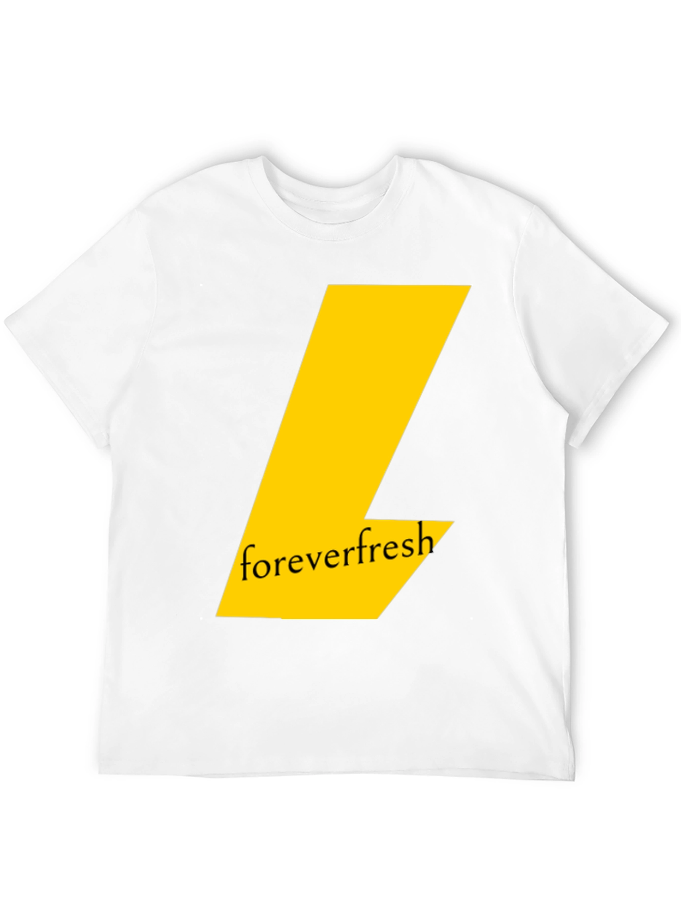 Forever Fresh Black T-Shirt: Modern Graphic Tee