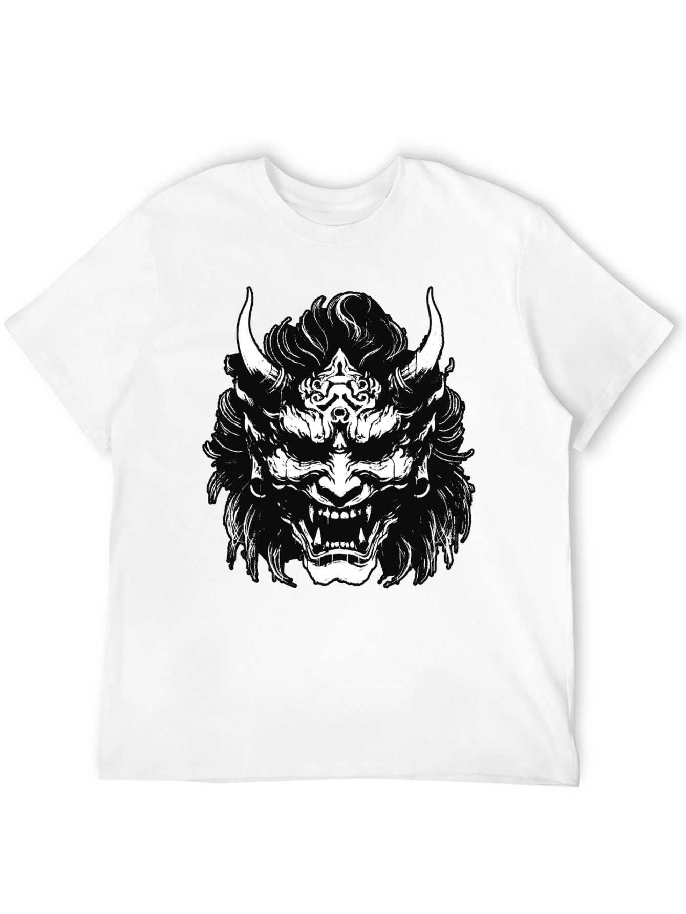 Demon Oni Mask Graphic T-Shirt