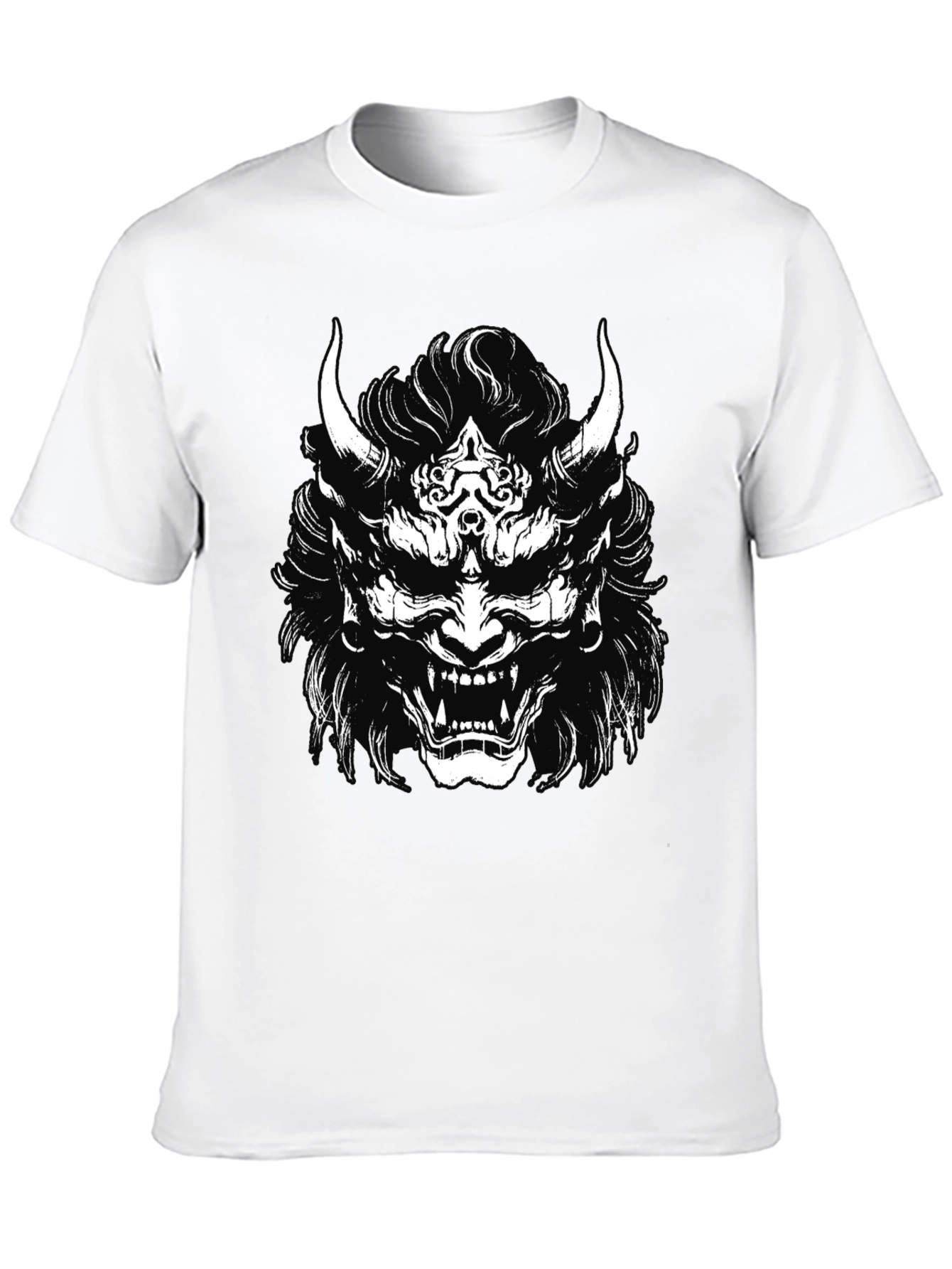 Demon Oni Mask Graphic T-Shirt