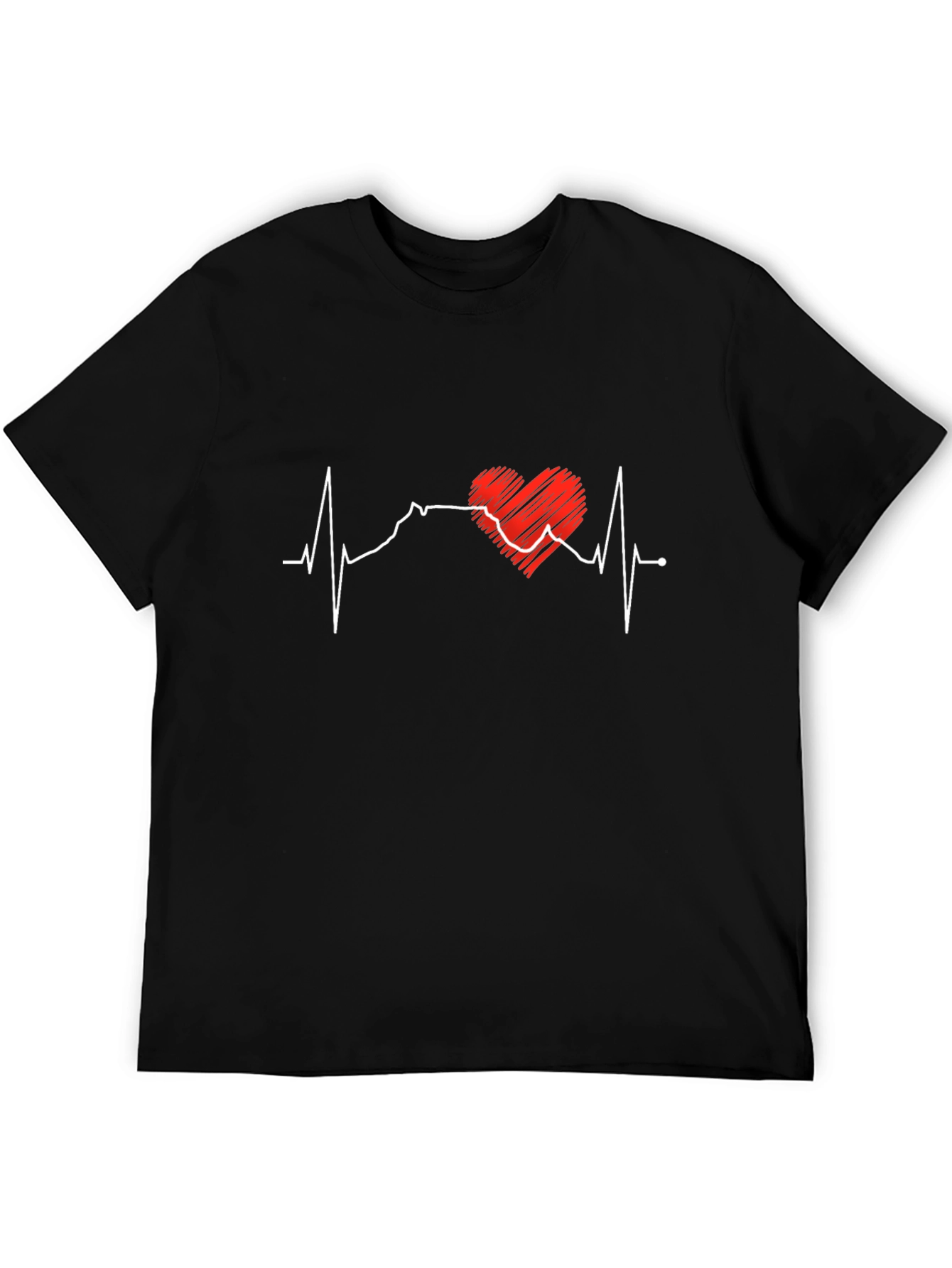Heartbeat Mountain Adventure T-Shirt - Black