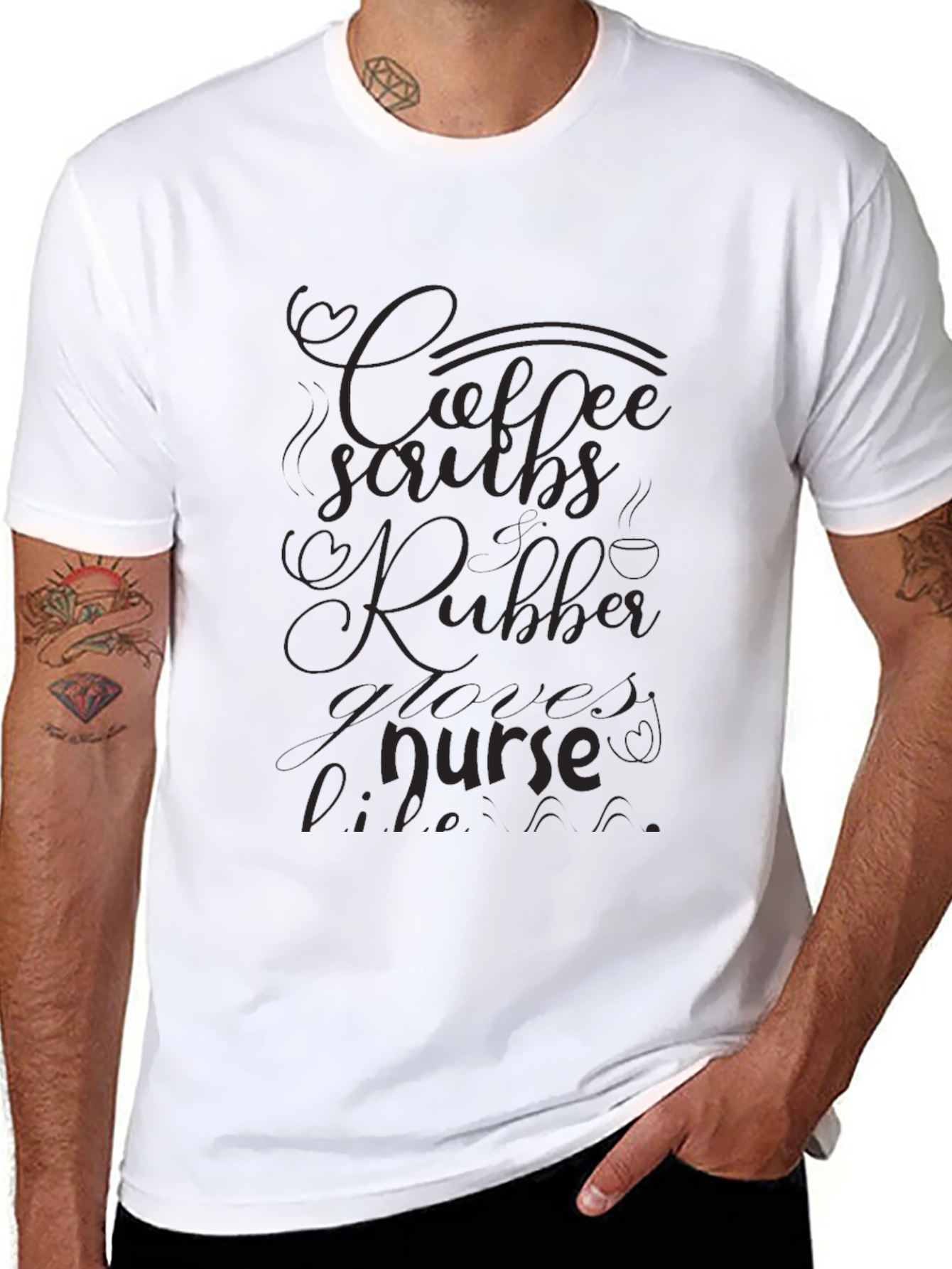 Coffee Scrubs & Rubber Gloves Nurse T-Shirt