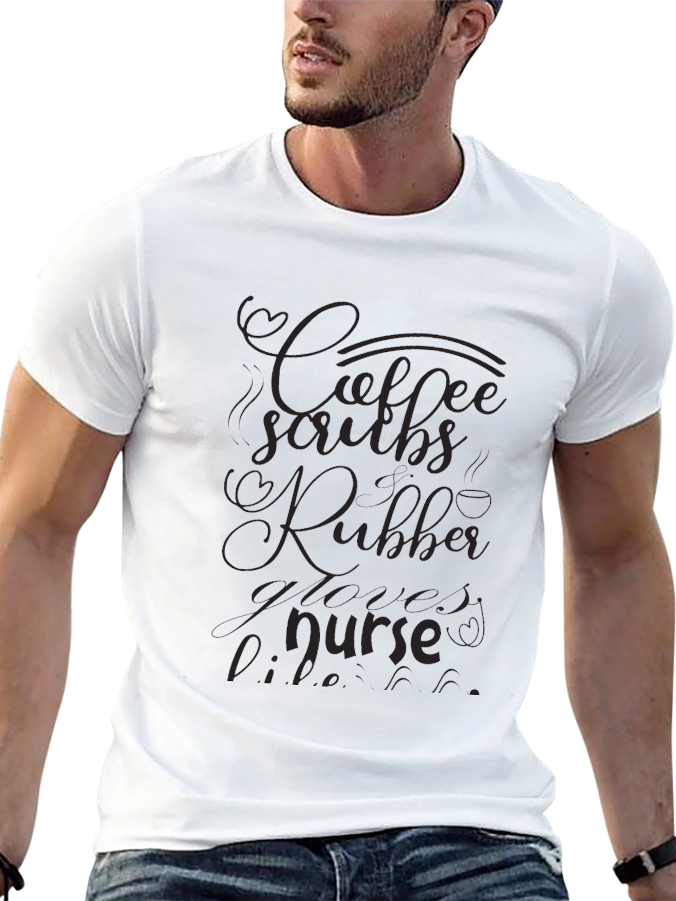 Coffee Scrubs & Rubber Gloves Nurse T-Shirt