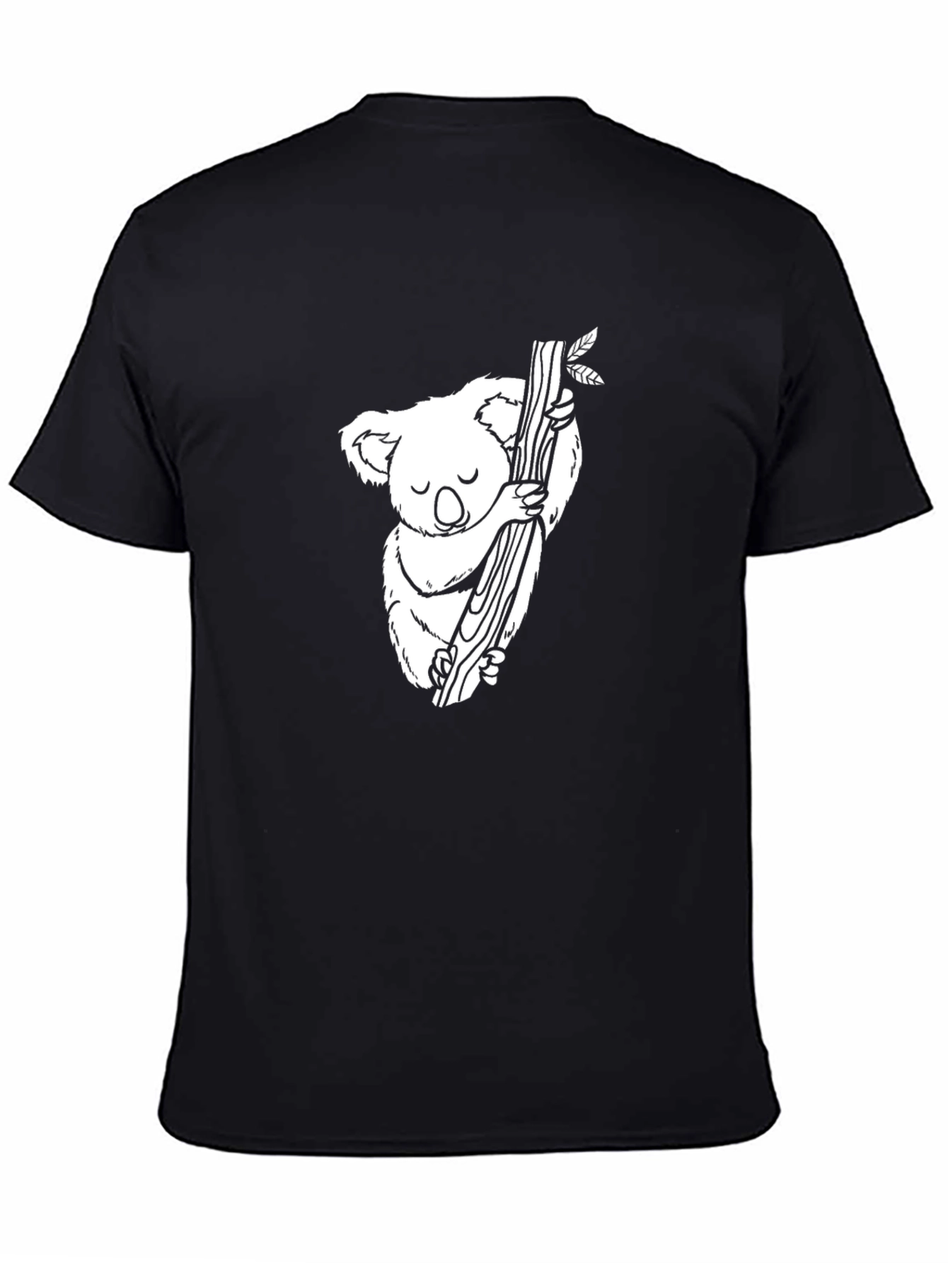 Koala Hugging Tree Black T-Shirt - Unisex