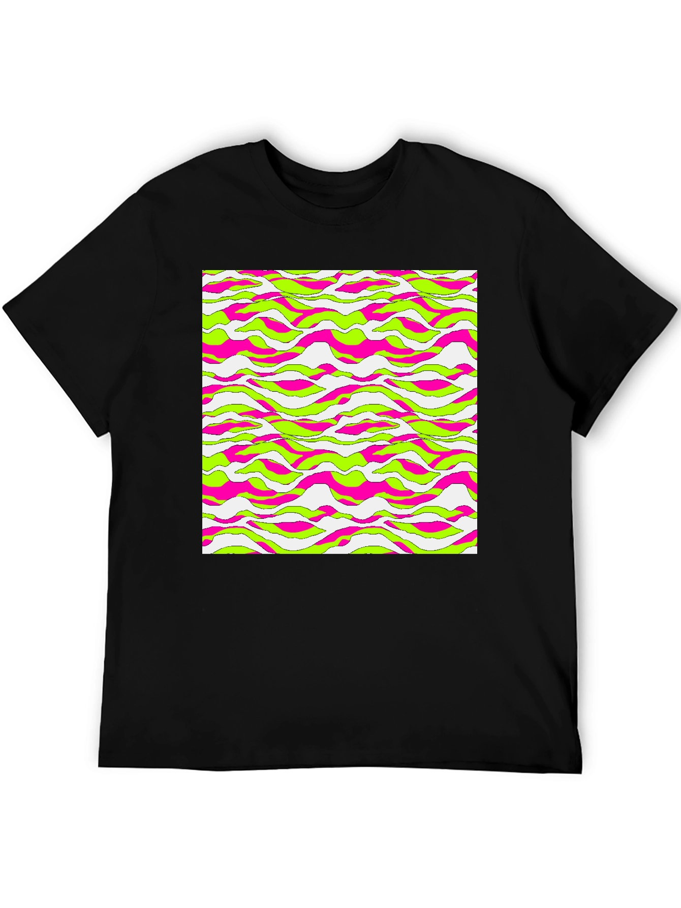 Vibrant Wave Pattern Tee - Bold Style