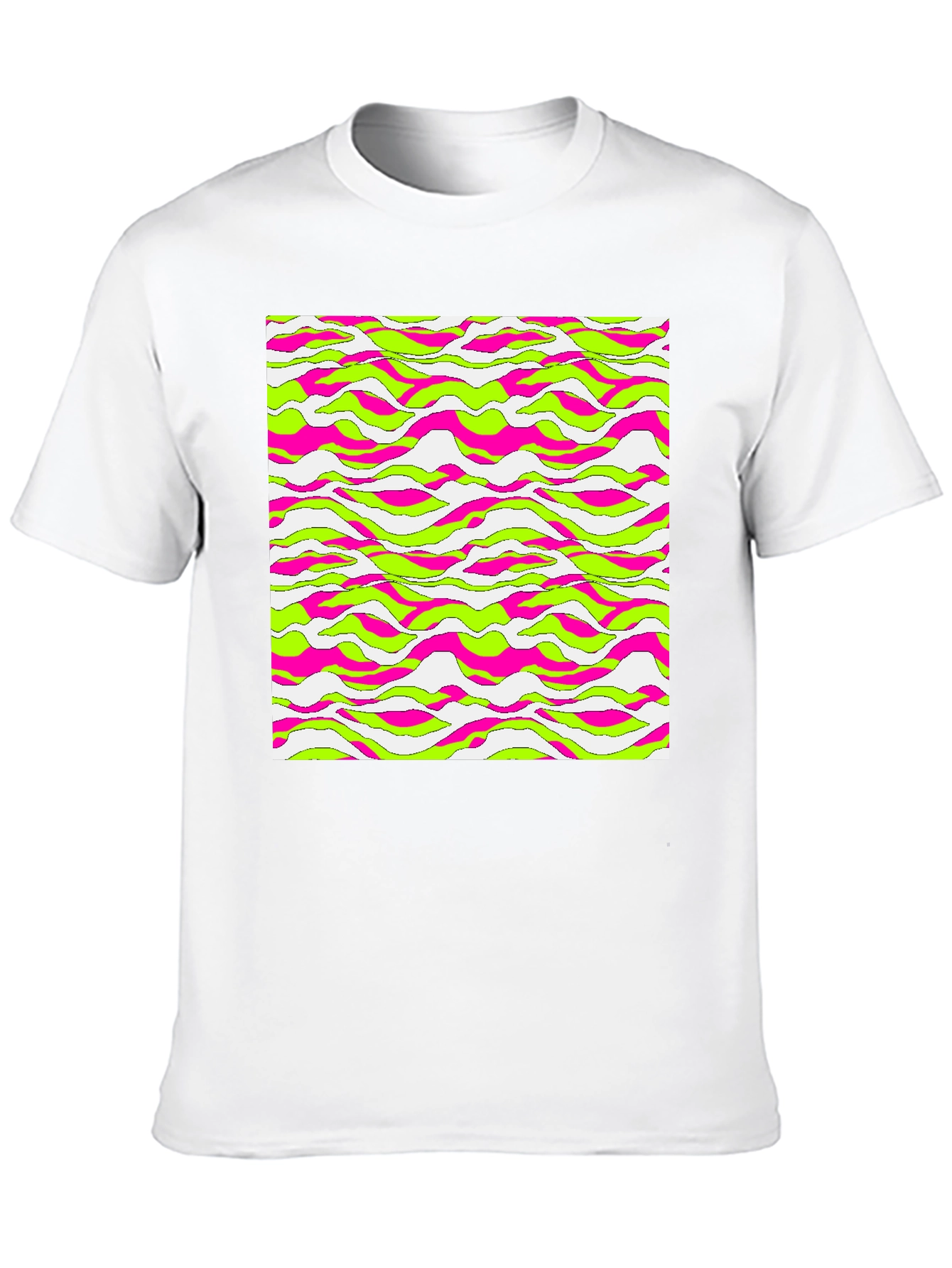 Vibrant Wave Pattern Tee - Bold Style