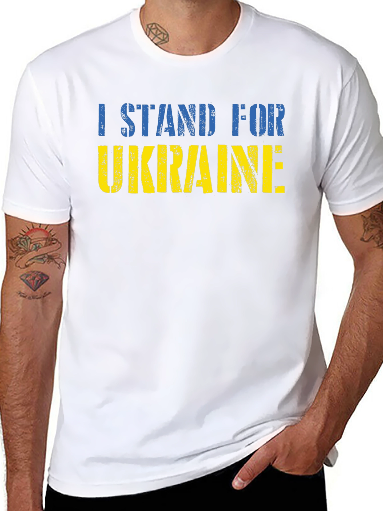 I Stand For Ukraine Graphic Tee - Black