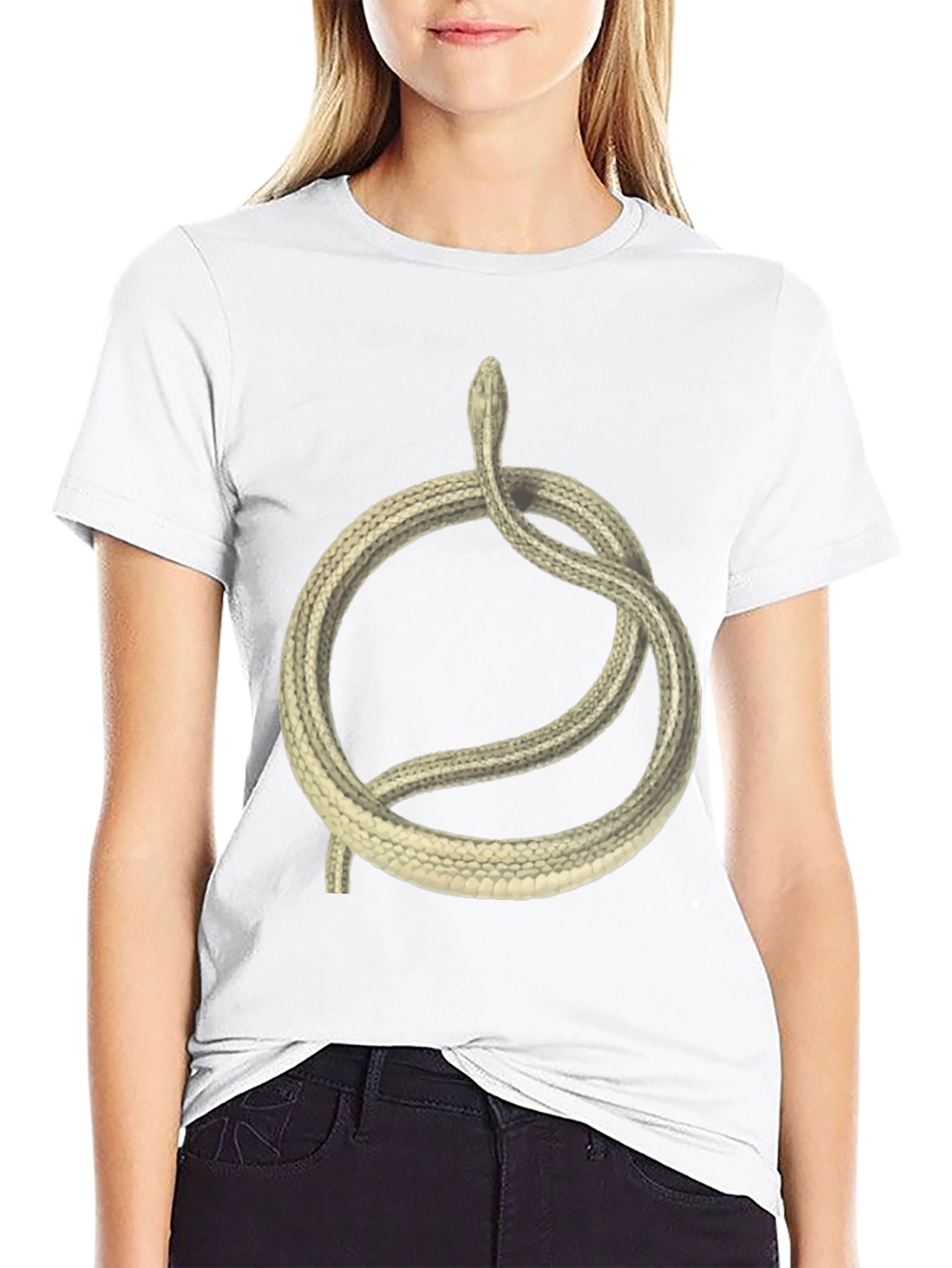 Snake Circle Graphic T-Shirt - Unique Animal Tee