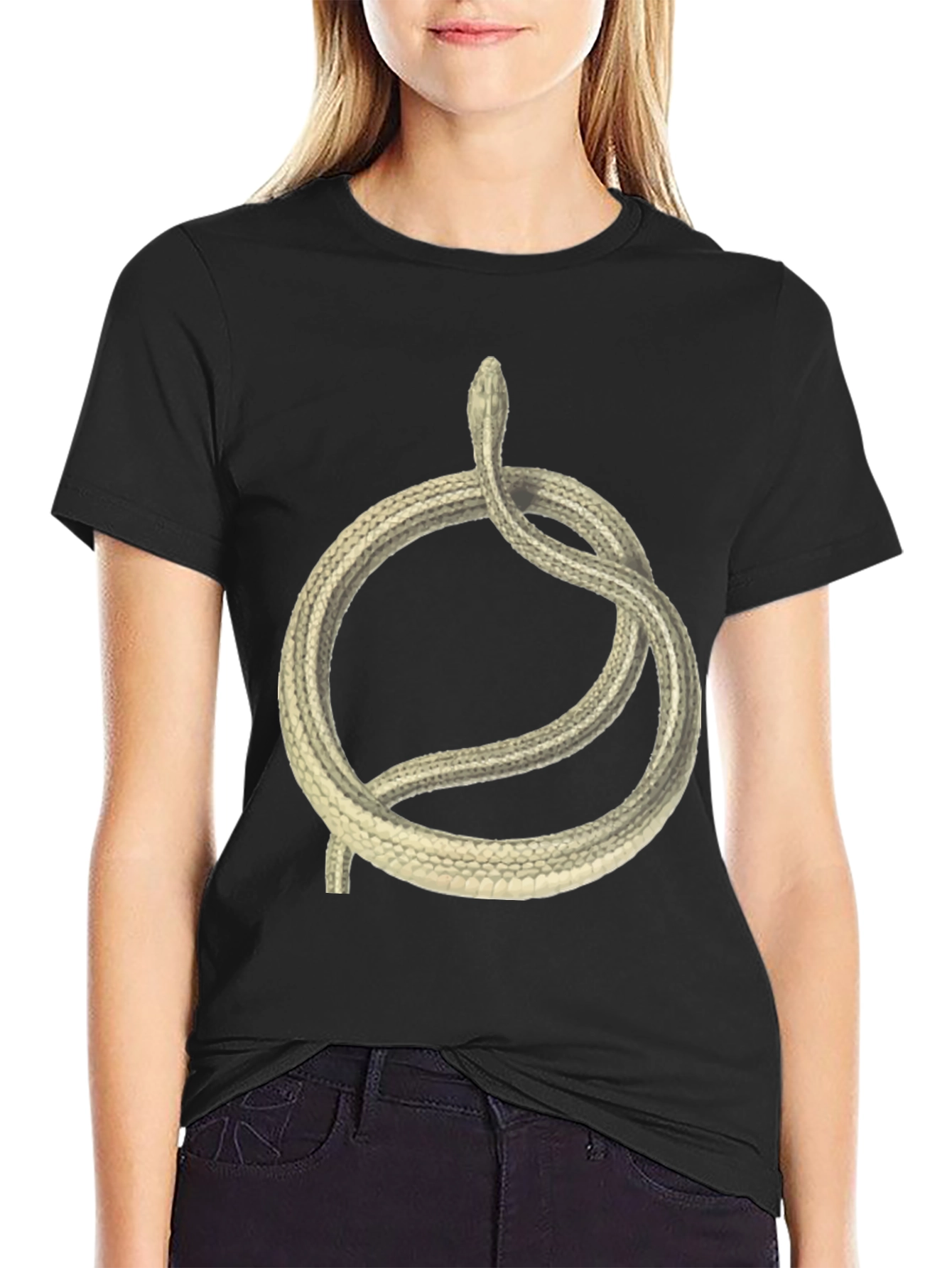 Snake Circle Graphic T-Shirt - Unique Animal Tee