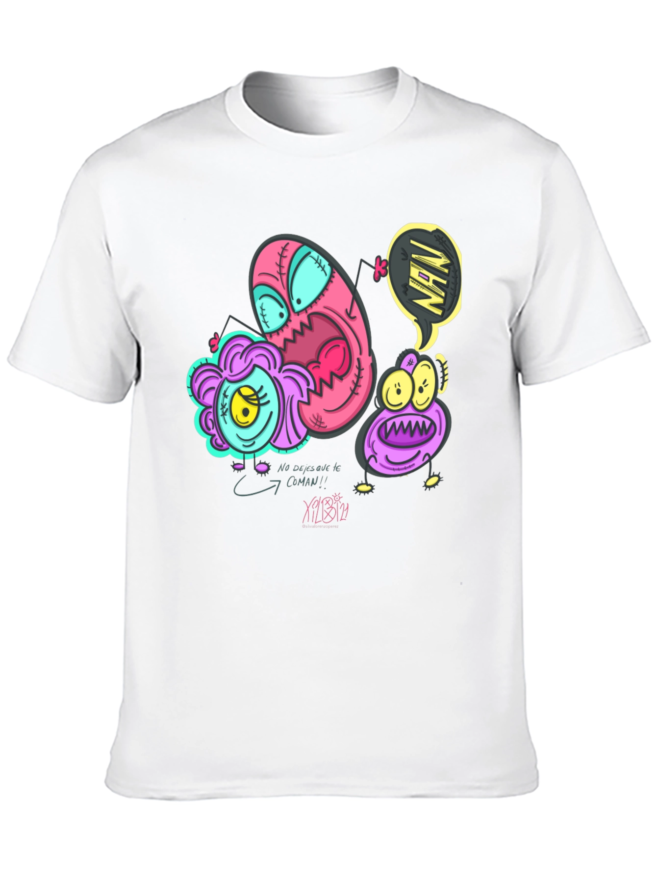 Funky Cartoon Graphic Print T-Shirt