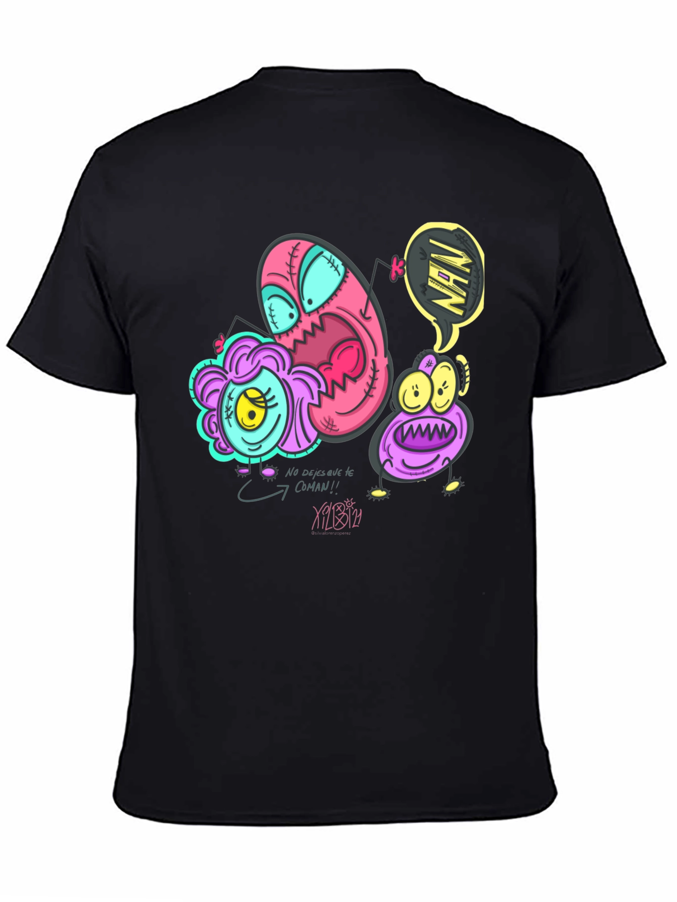 Funky Cartoon Graphic Print T-Shirt