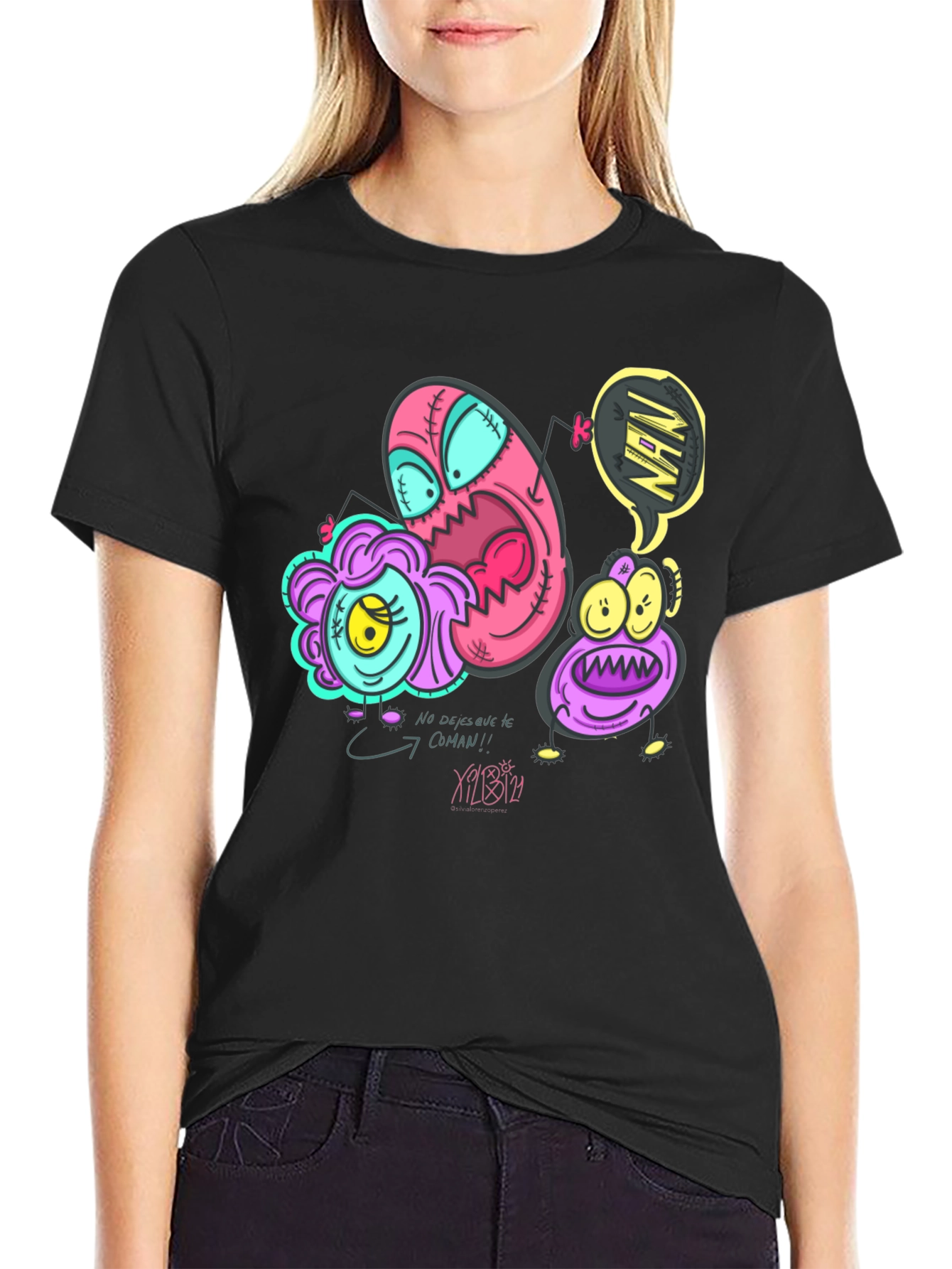 Funky Cartoon Graphic Print T-Shirt
