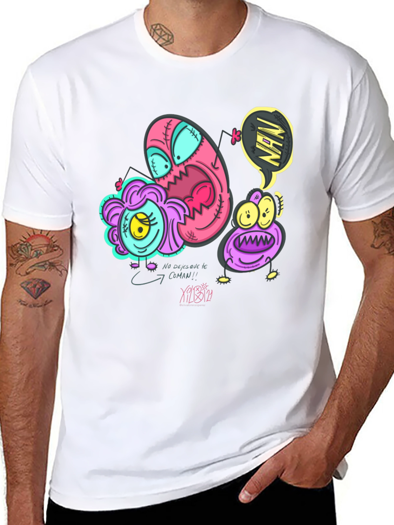 Funky Cartoon Graphic Print T-Shirt