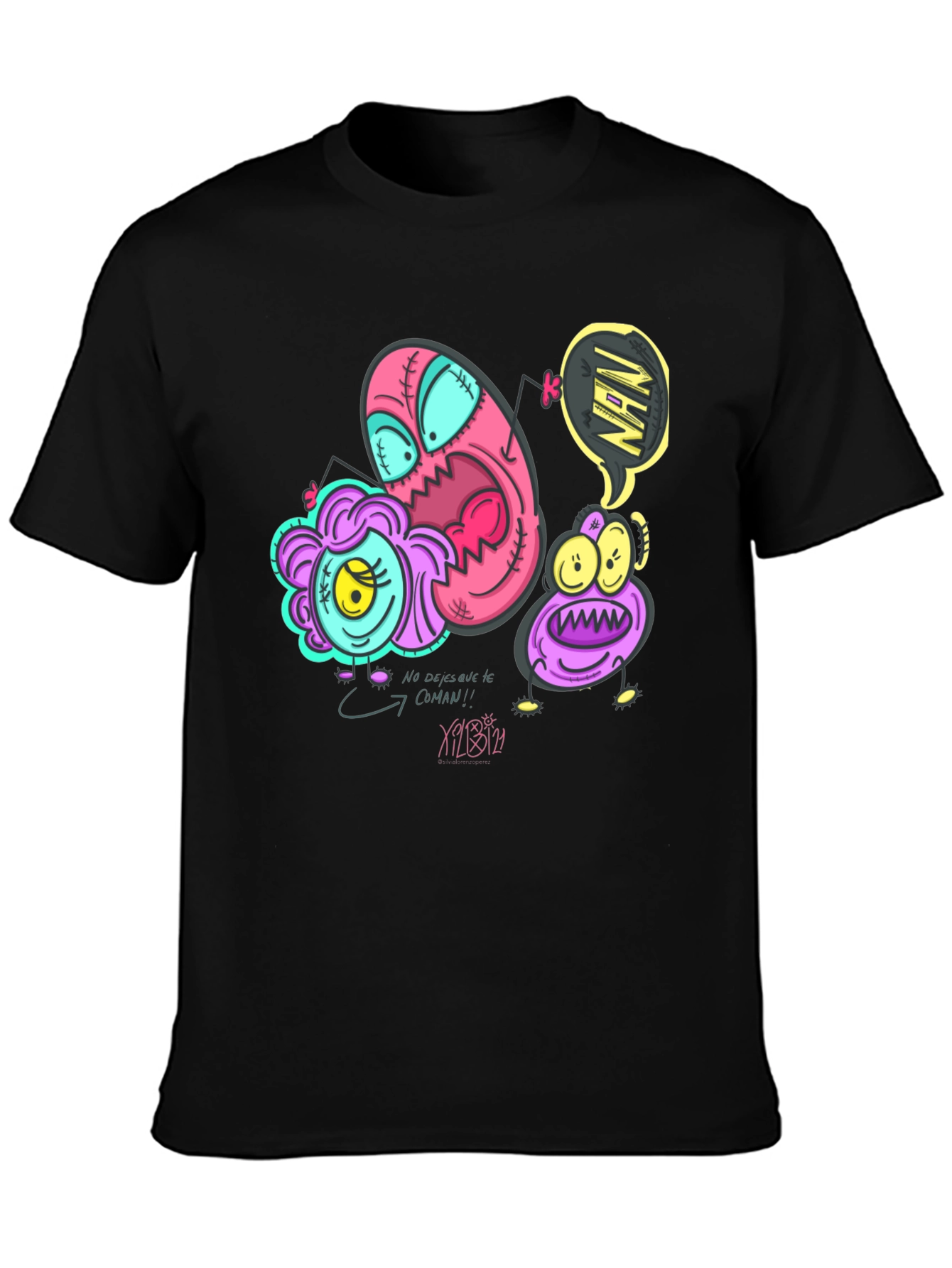 Funky Cartoon Graphic Print T-Shirt