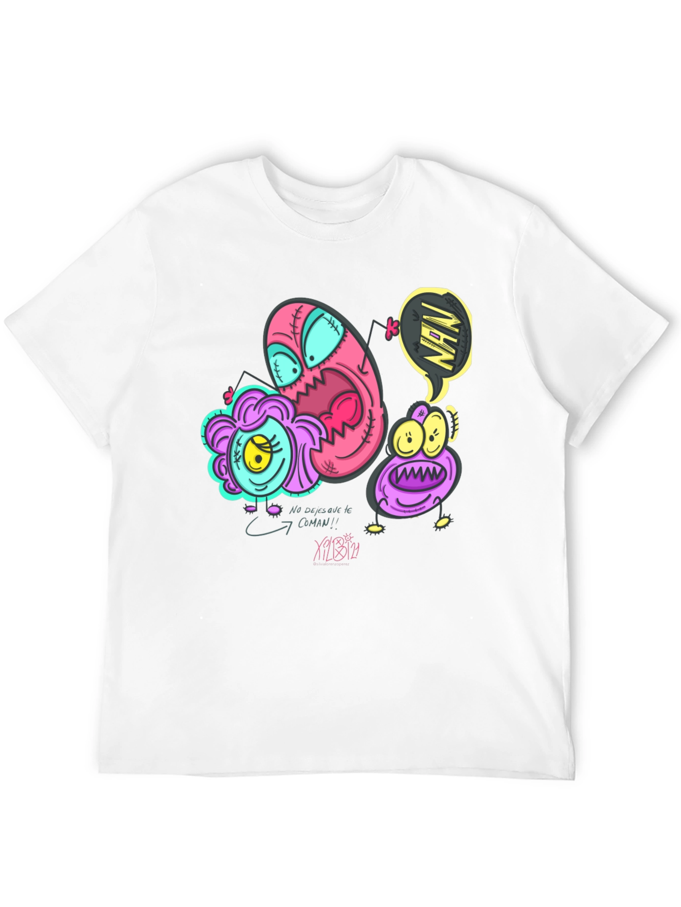 Funky Cartoon Graphic Print T-Shirt