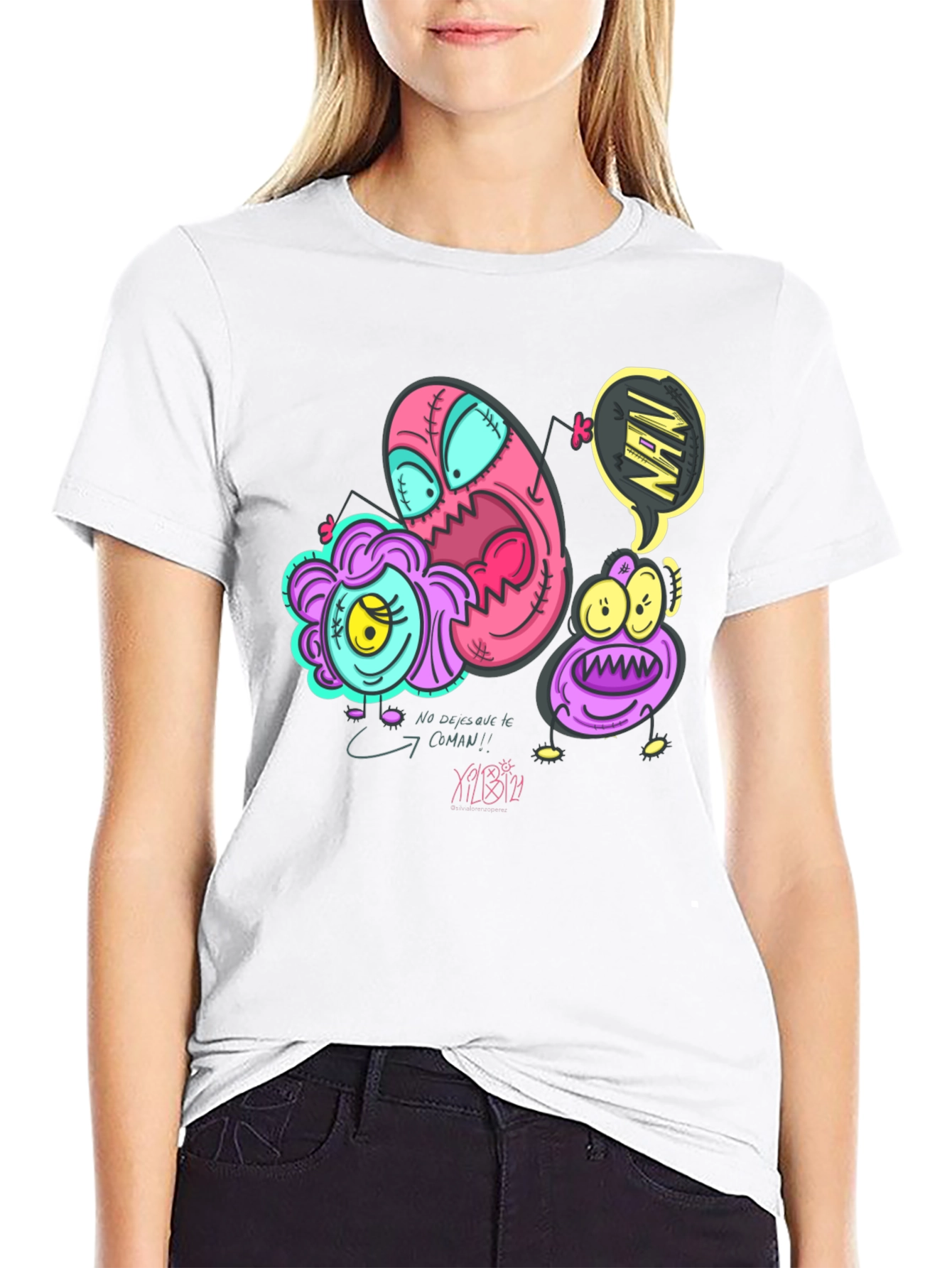 Funky Cartoon Graphic Print T-Shirt