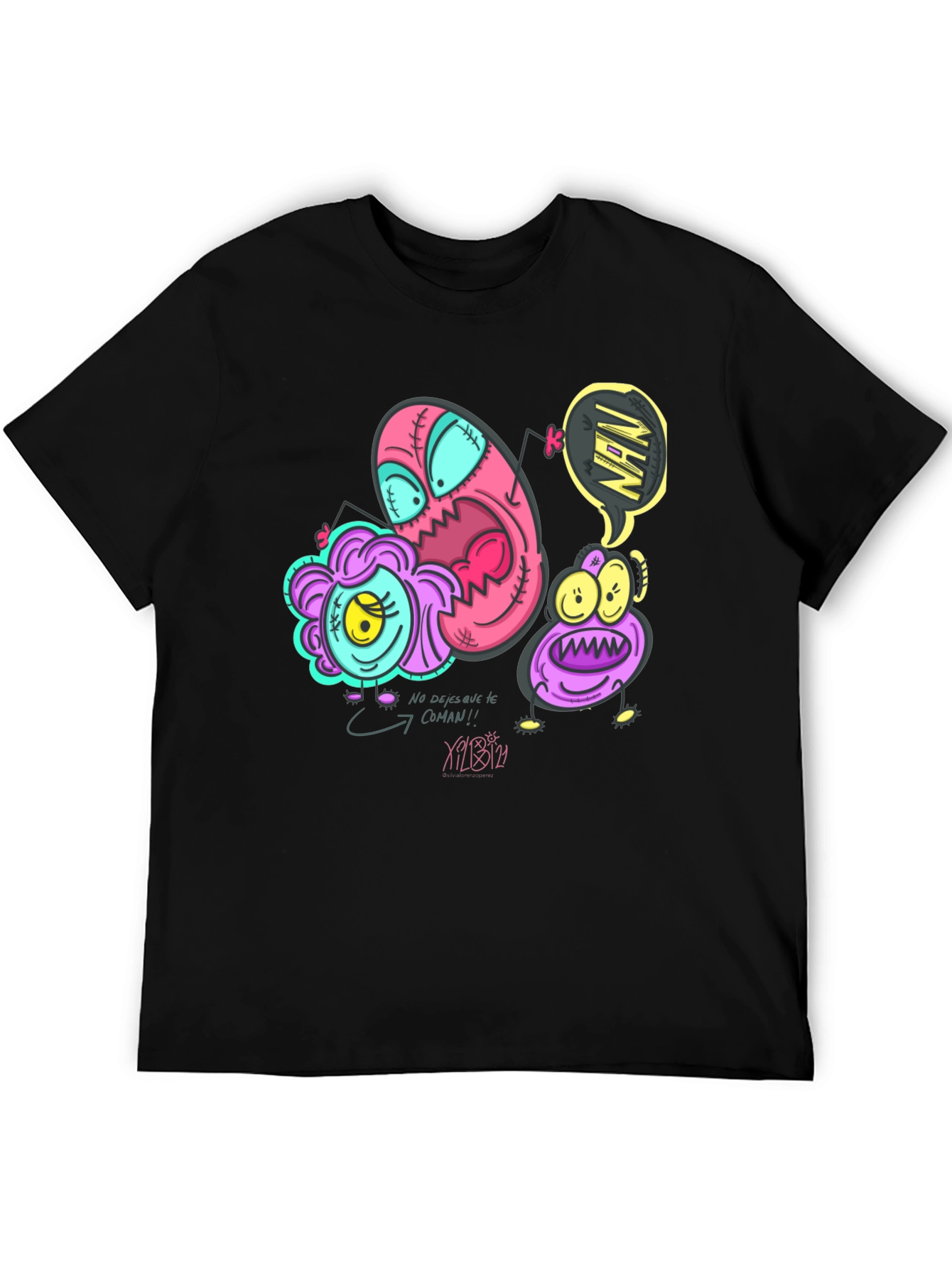Funky Cartoon Graphic Print T-Shirt
