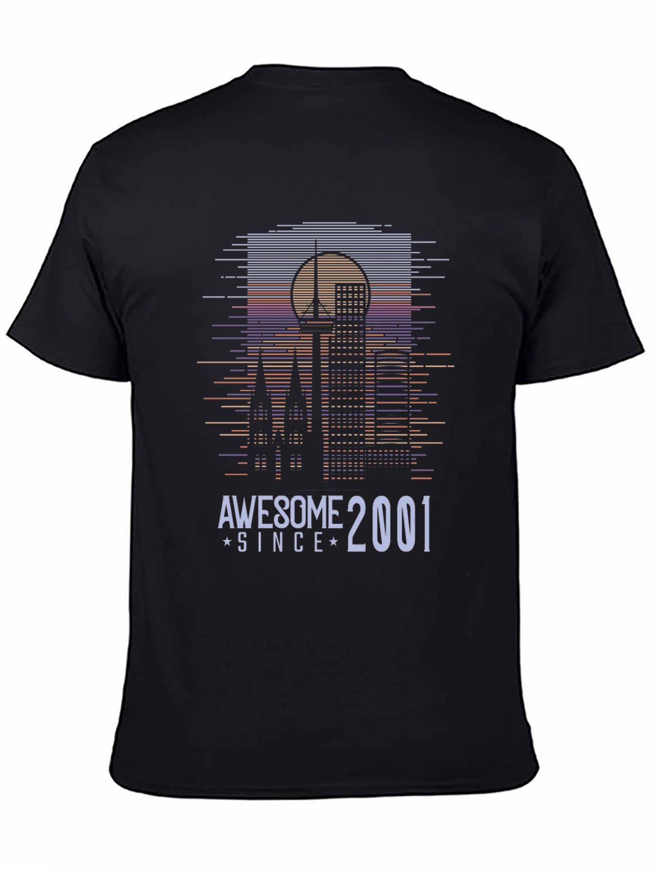 Awesome Since 2001 Cityscape Graphic Tee